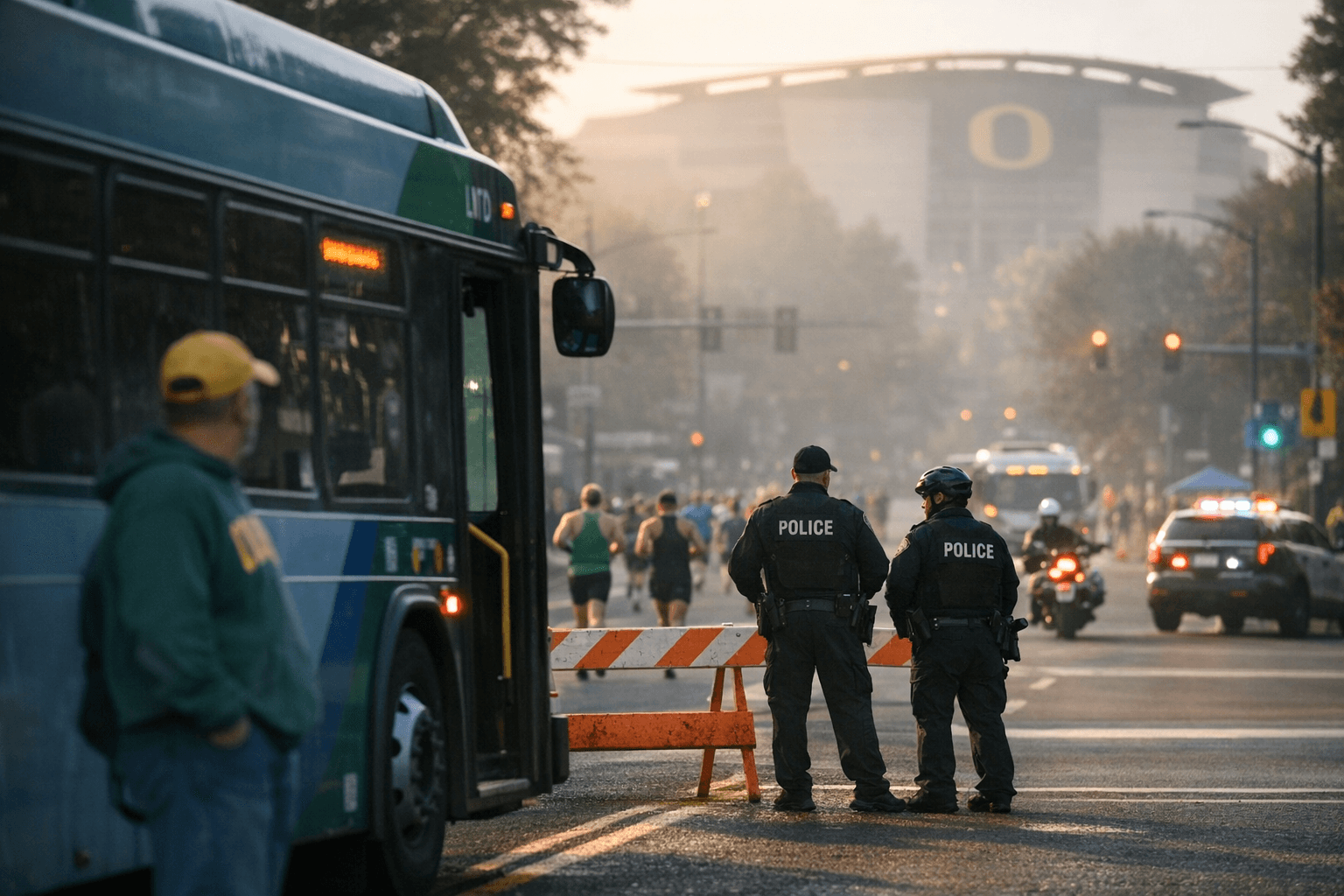 LTD warns riders of weekend transit disruptions for UO Spring Game, marathon events