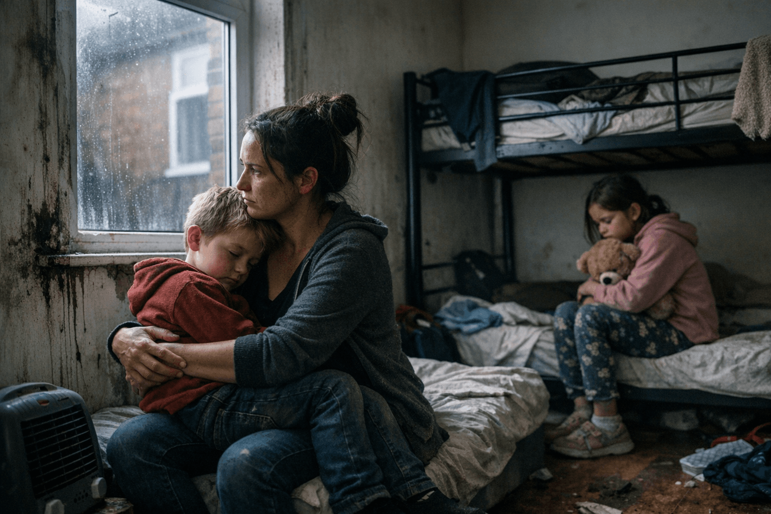 Cross-party report warns England’s temporary housing is unsafe for families