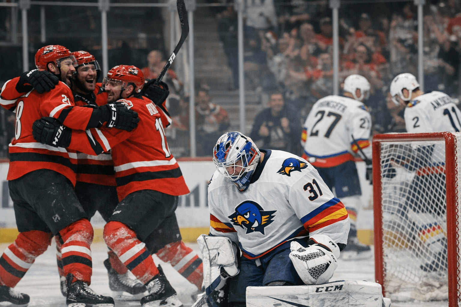 Checkers crush Thunderbirds 8-1 to open Calder Cup Playoffs