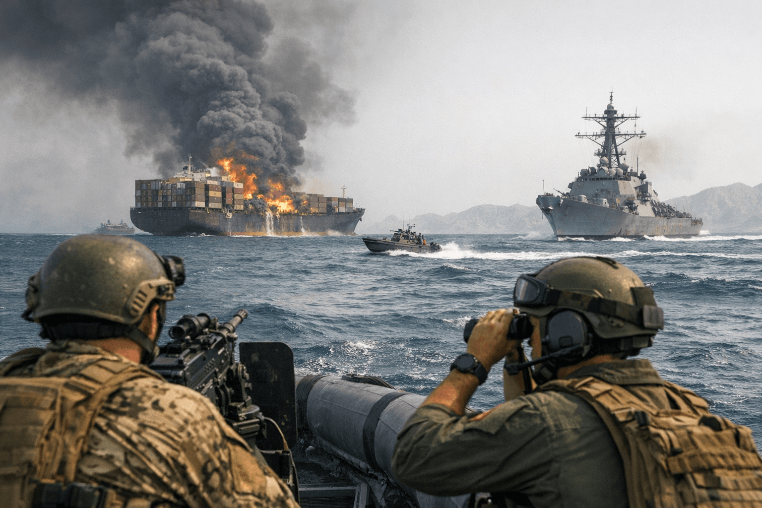 Iran attacks ships in Strait of Hormuz as U.S. forces surge