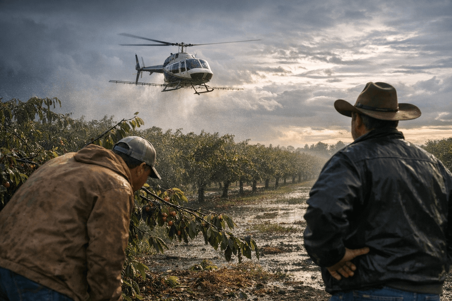 Fresno County growers inspect orchards after storm, guard against crop damage