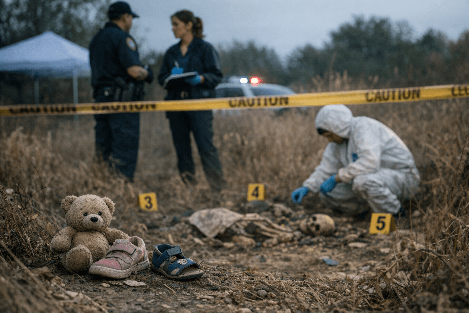 Memphis authorities investigate remains of three young children found in field
