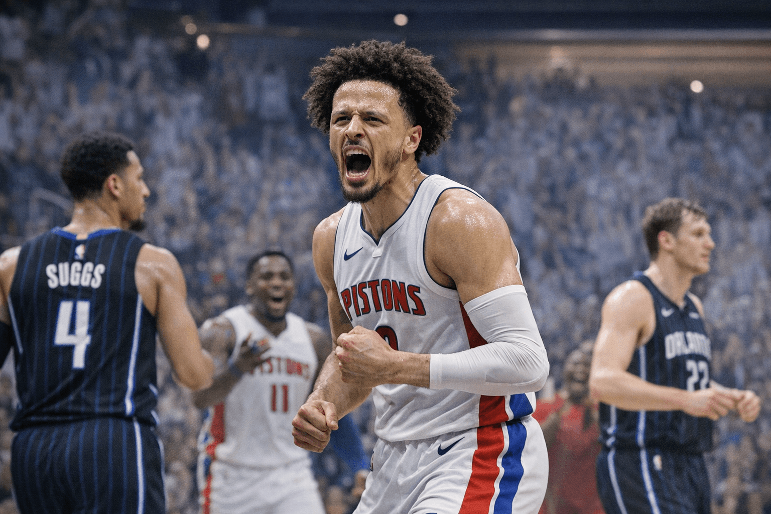 Cade Cunningham leads Pistons past Magic, ties series and ends home playoff skid