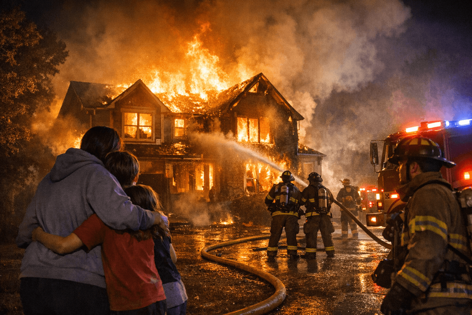 Holly Springs house fire displaces 10 after evening blaze