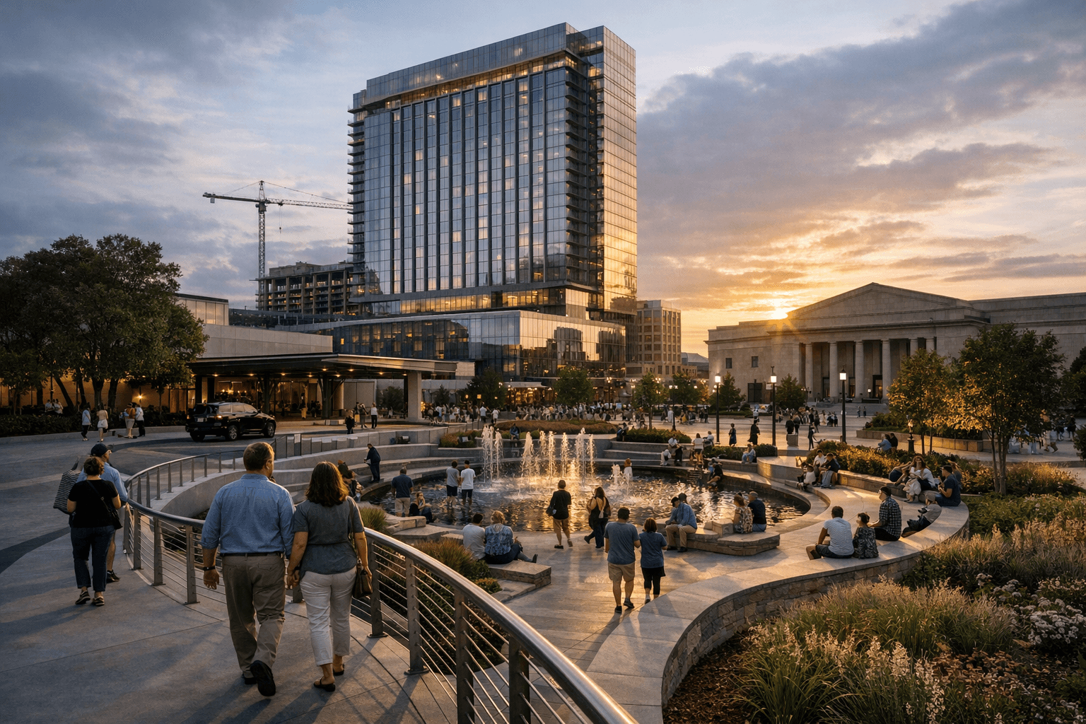 Raleigh unveils revamped Lichtin Plaza, previews future Omni hotel plans