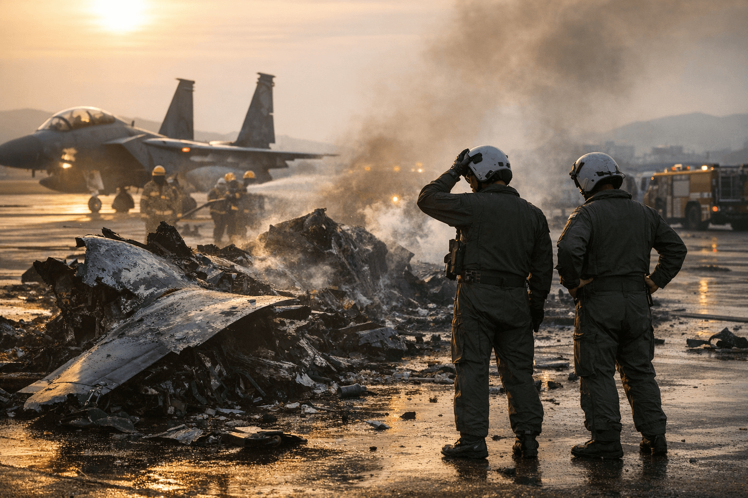 South Korea Air Force apologizes after selfie-taking pilots caused F-15K collision
