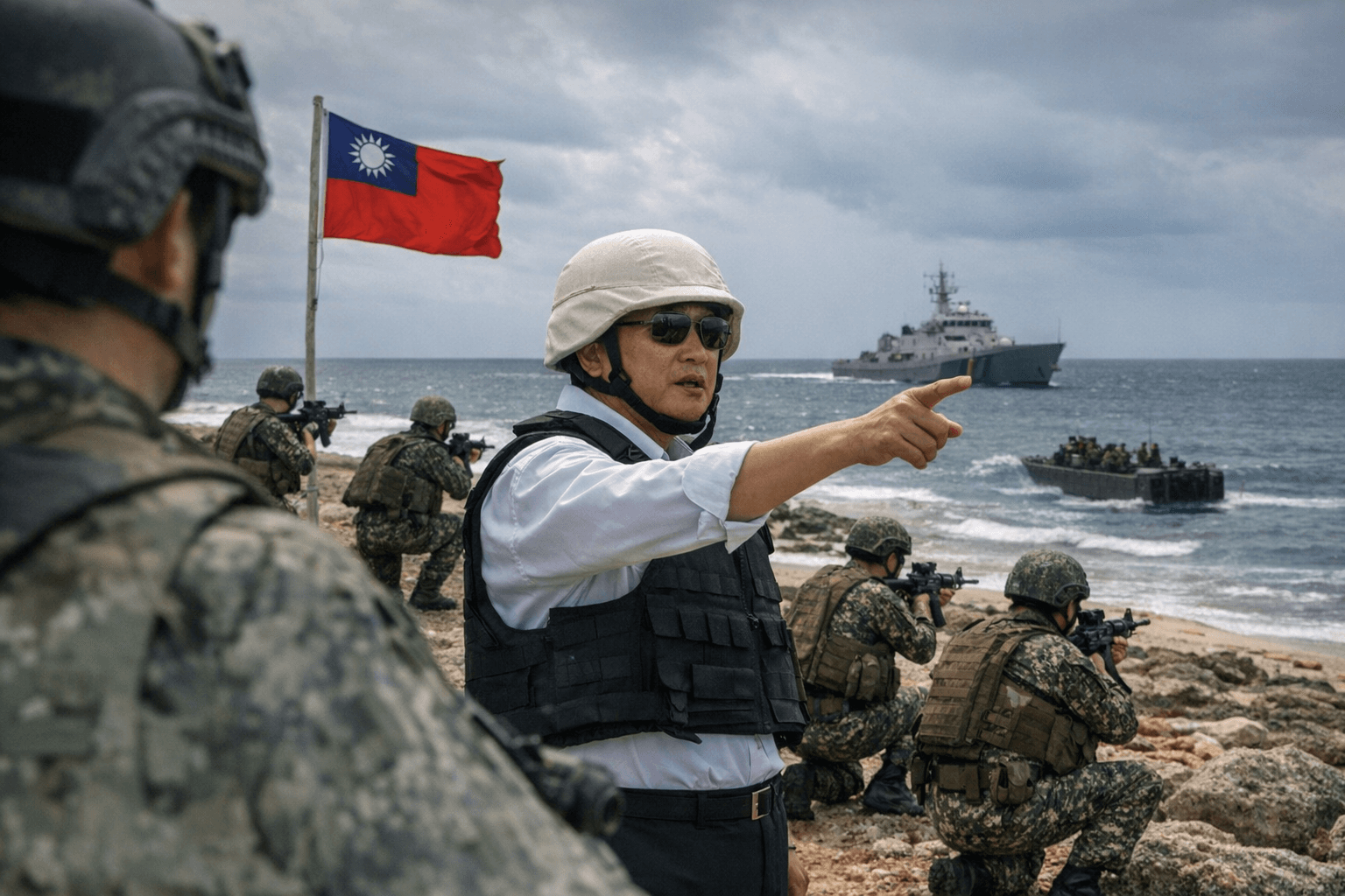 Taiwan coast guard minister visits disputed South China Sea island for drills