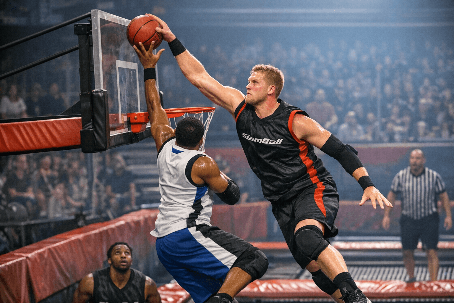 Nathan Karsjens brings football toughness and versatility to SlamBall