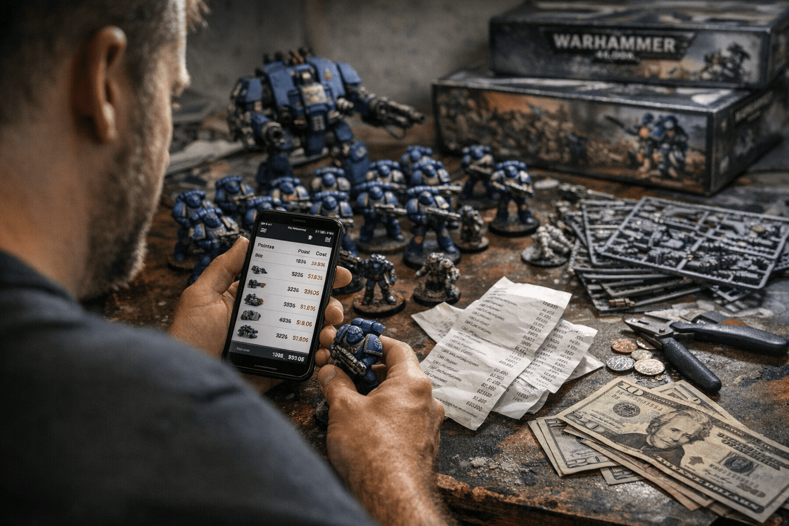 Fan app shows Warhammer 40k army points and real-world cost together