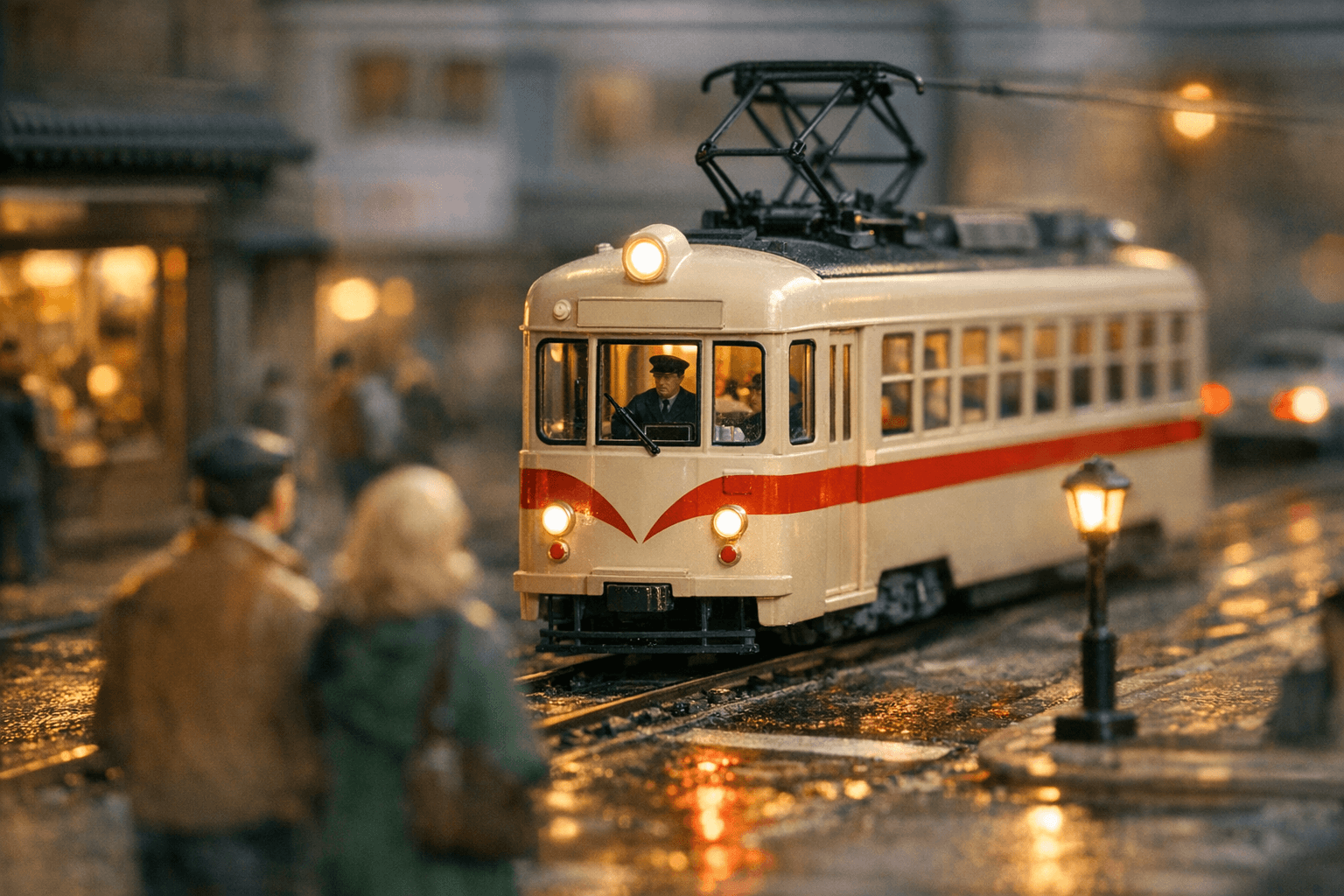 Kato revives MyTram Classic single-car tram with red stripe finish
