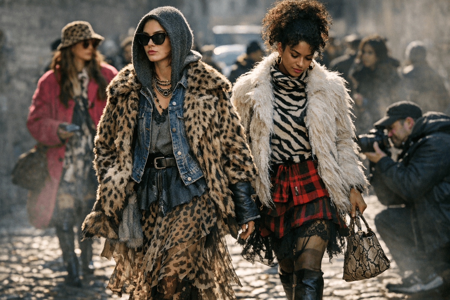 Fashion Month Embraces Chaotic Layers, Faux Fur and Animal Prints