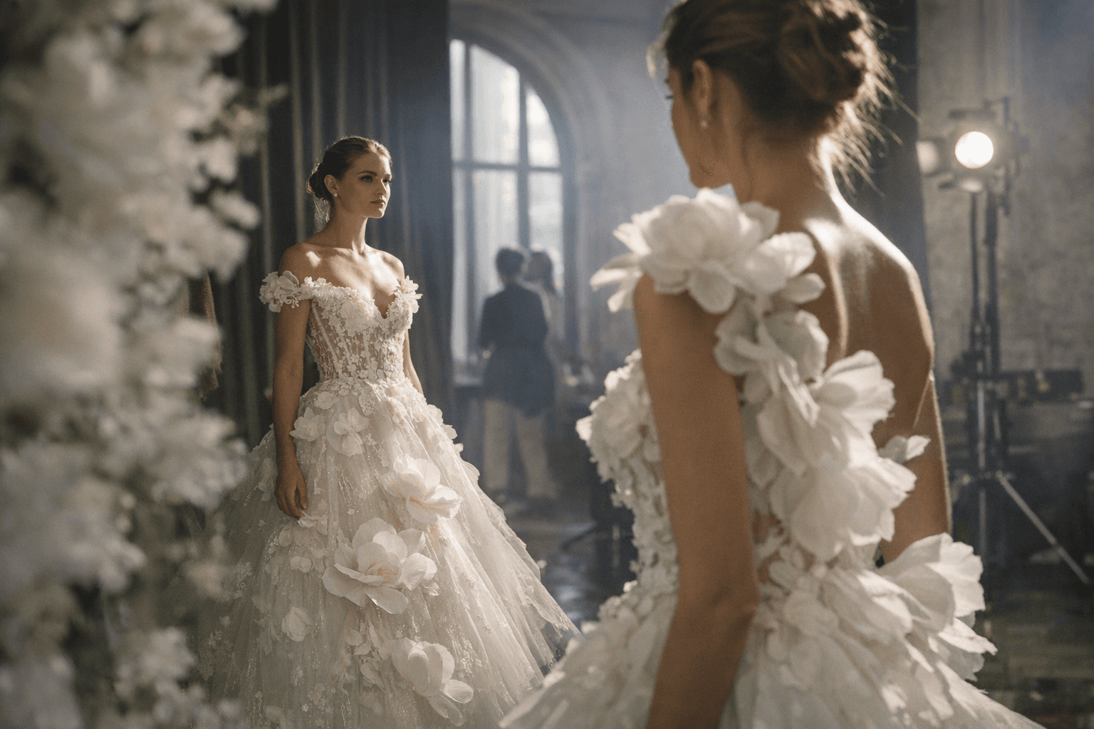 Mira Zwillinger’s Spring 2027 bridal gowns bloom with sculptural florals