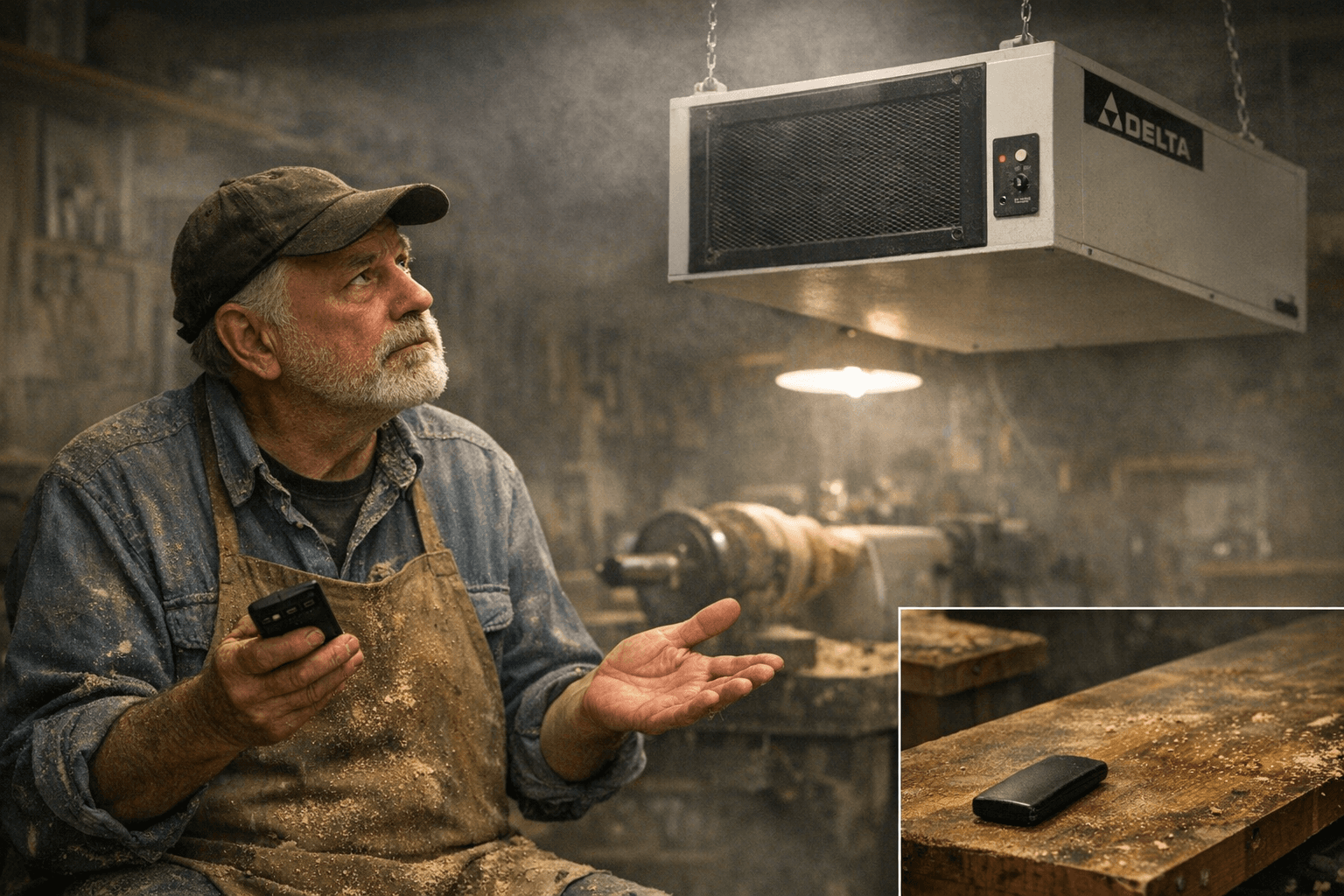 Lost Delta Air Filter Remote Leaves Woodturner Seeking Replacement