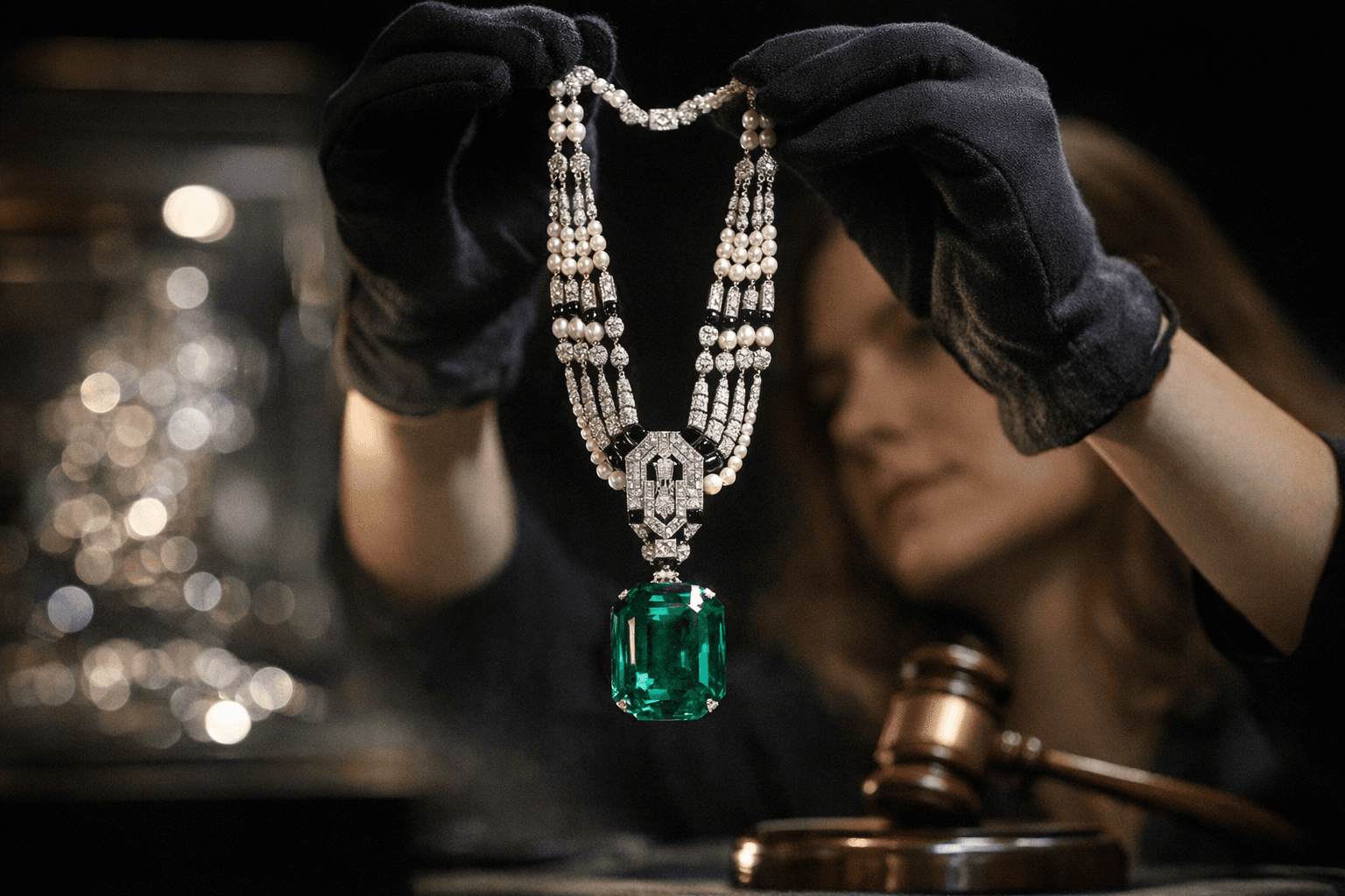 Cartier Gatsby sautoir with diamonds heads Christie’s Geneva sale