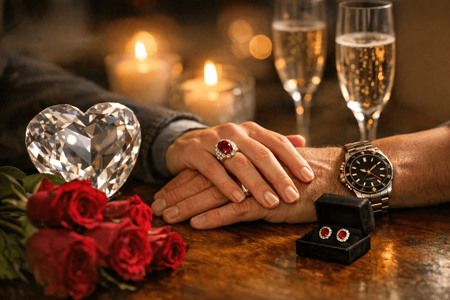 15th Anniversary Gifts, Crystal, Watch, Rose and Ruby Ideas