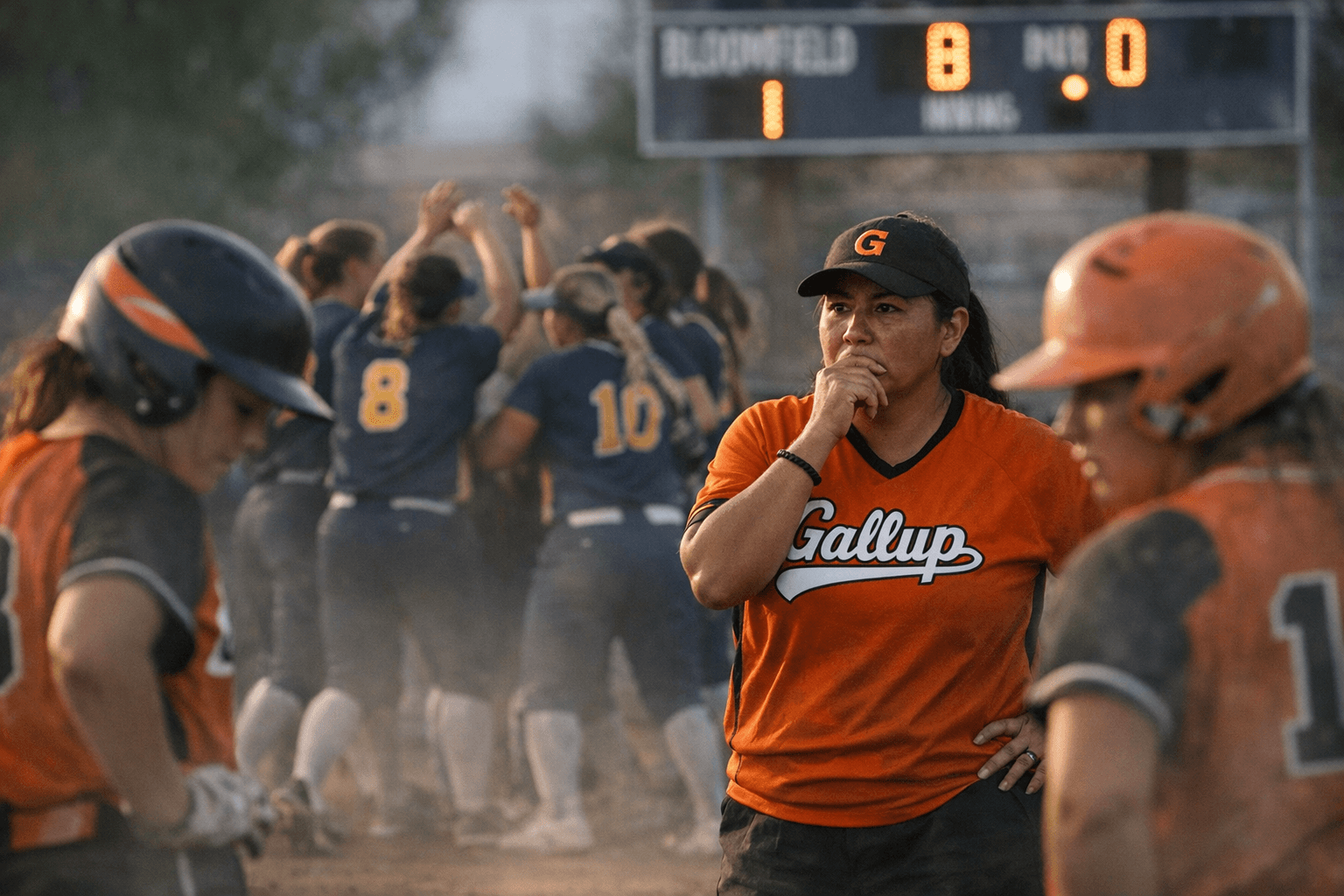 Bloomfield tops Gallup 17-14 after eight-run first inning