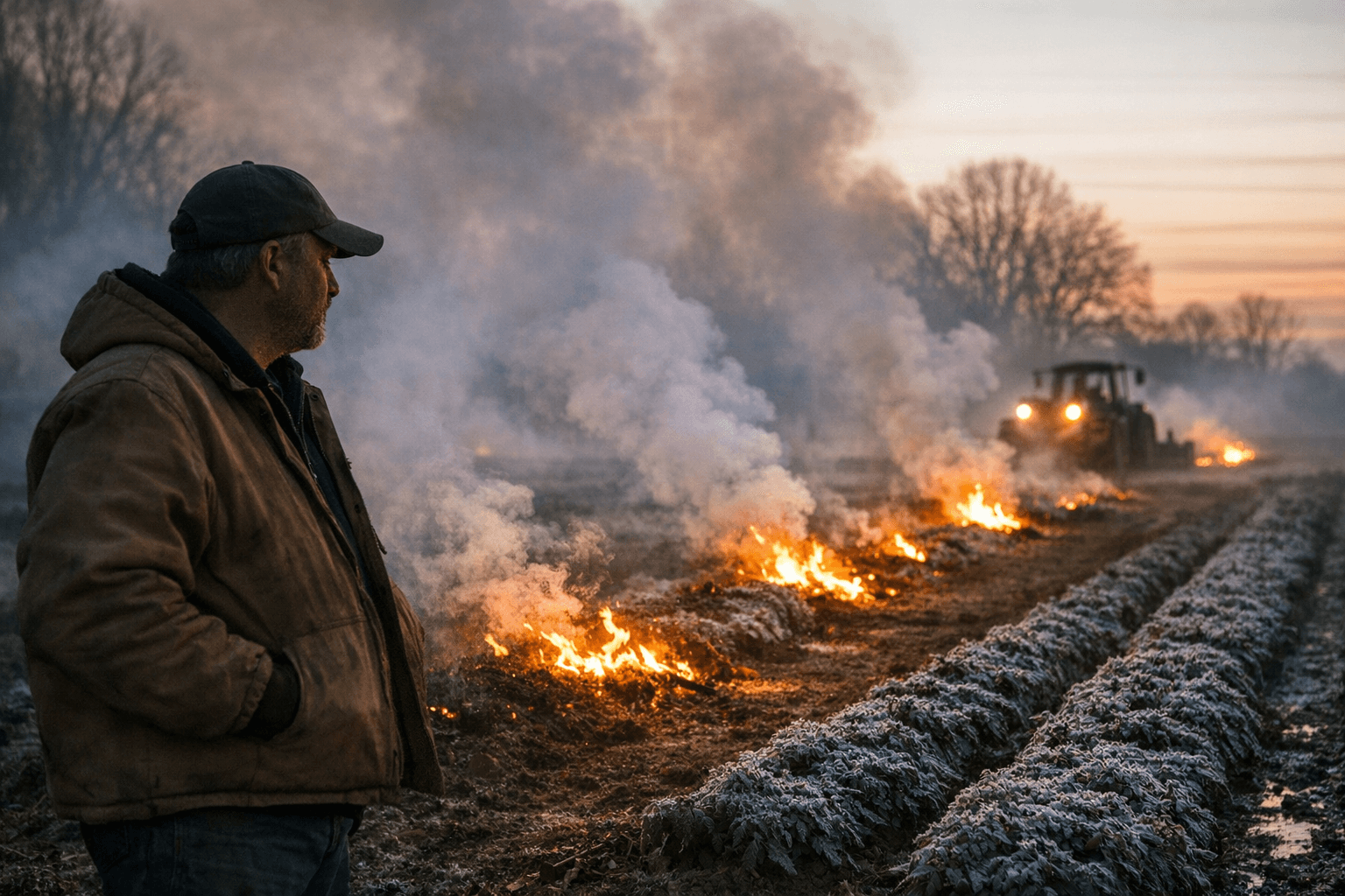 Cumberland County growers use controlled burns to guard crops from frost