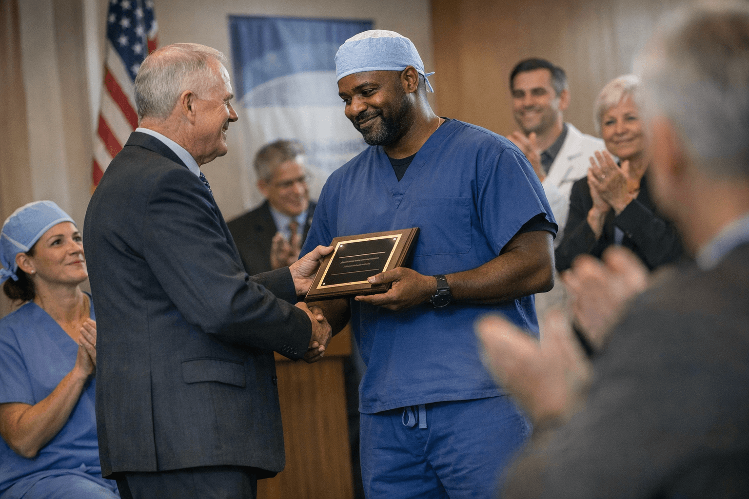 Jacksonville Memorial Hospital honors Jesse Hubbard for training, performance