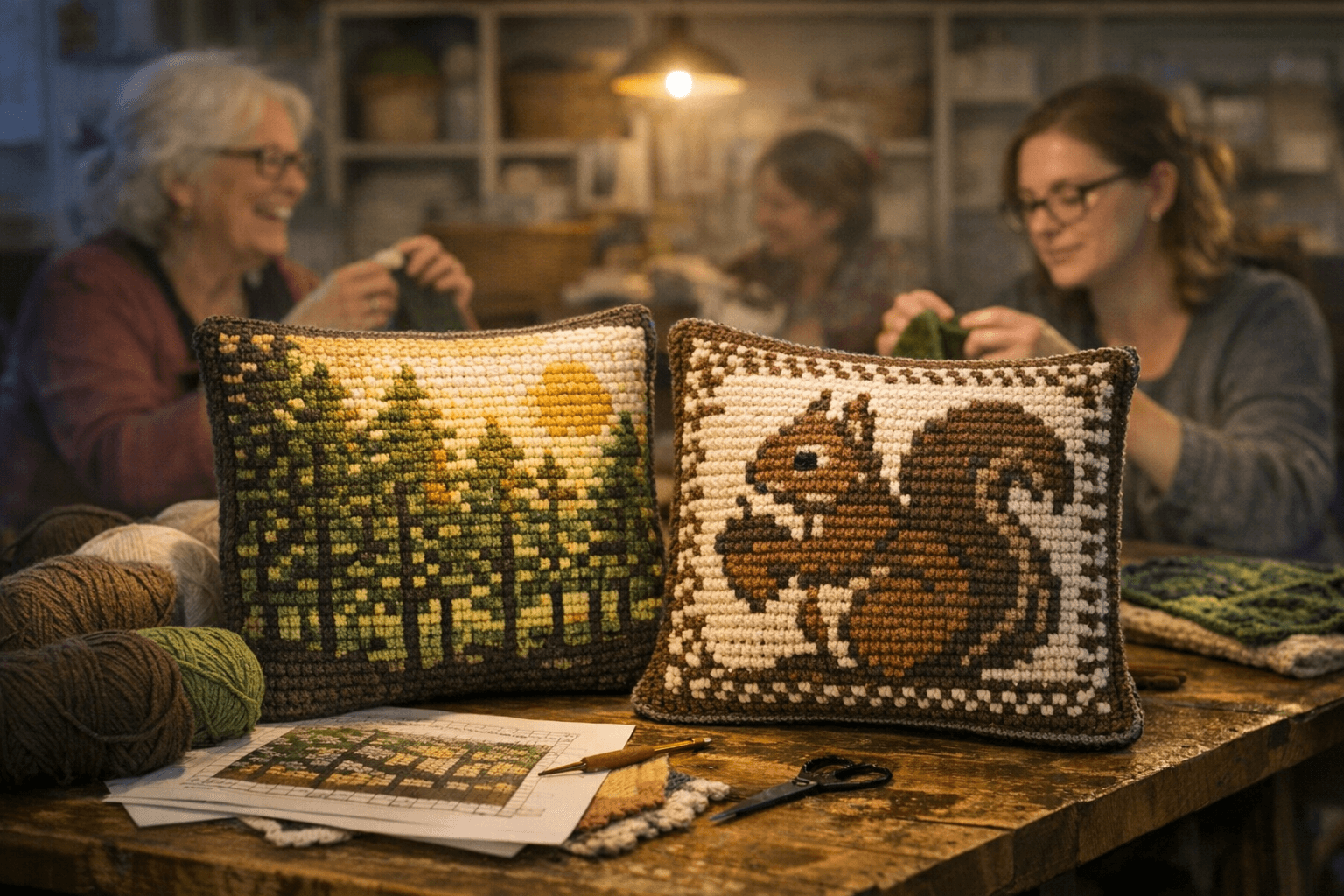 Woodland Mosaic Reversible Pillow CAL Brings Crochet Community Together