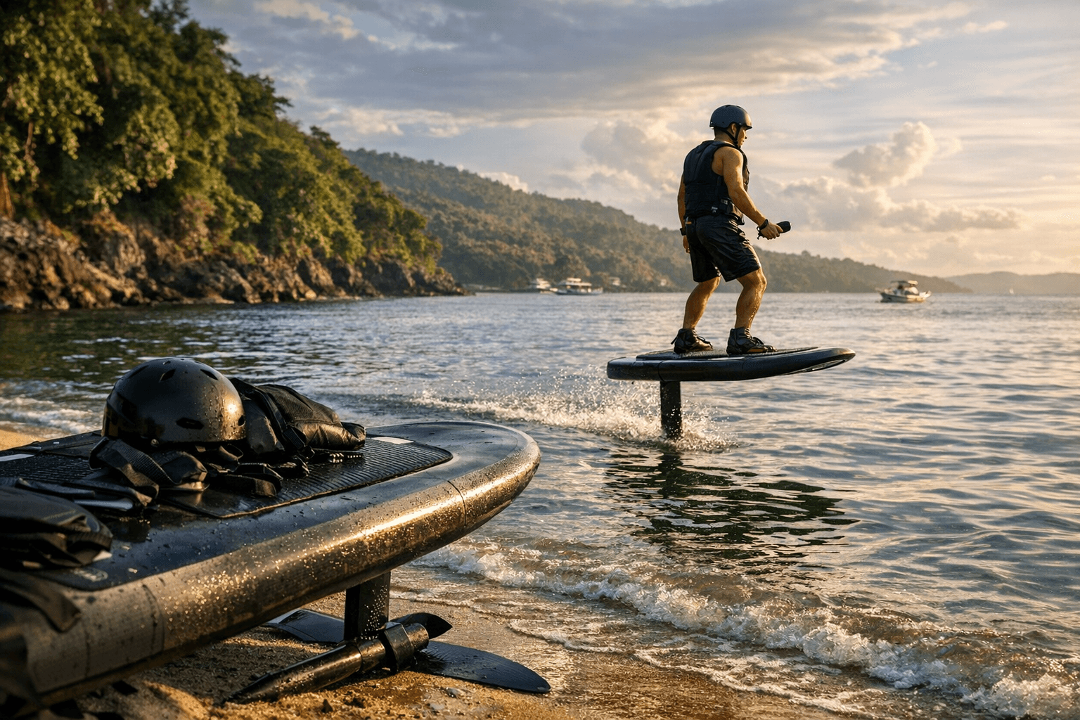 Samal Island launches first-ever eFoil rides in Davao Gulf