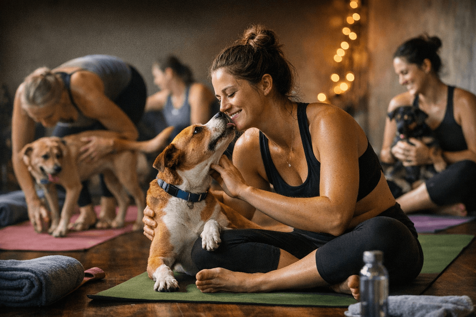 Shelter dogs join Erie yoga class to promote adoptions