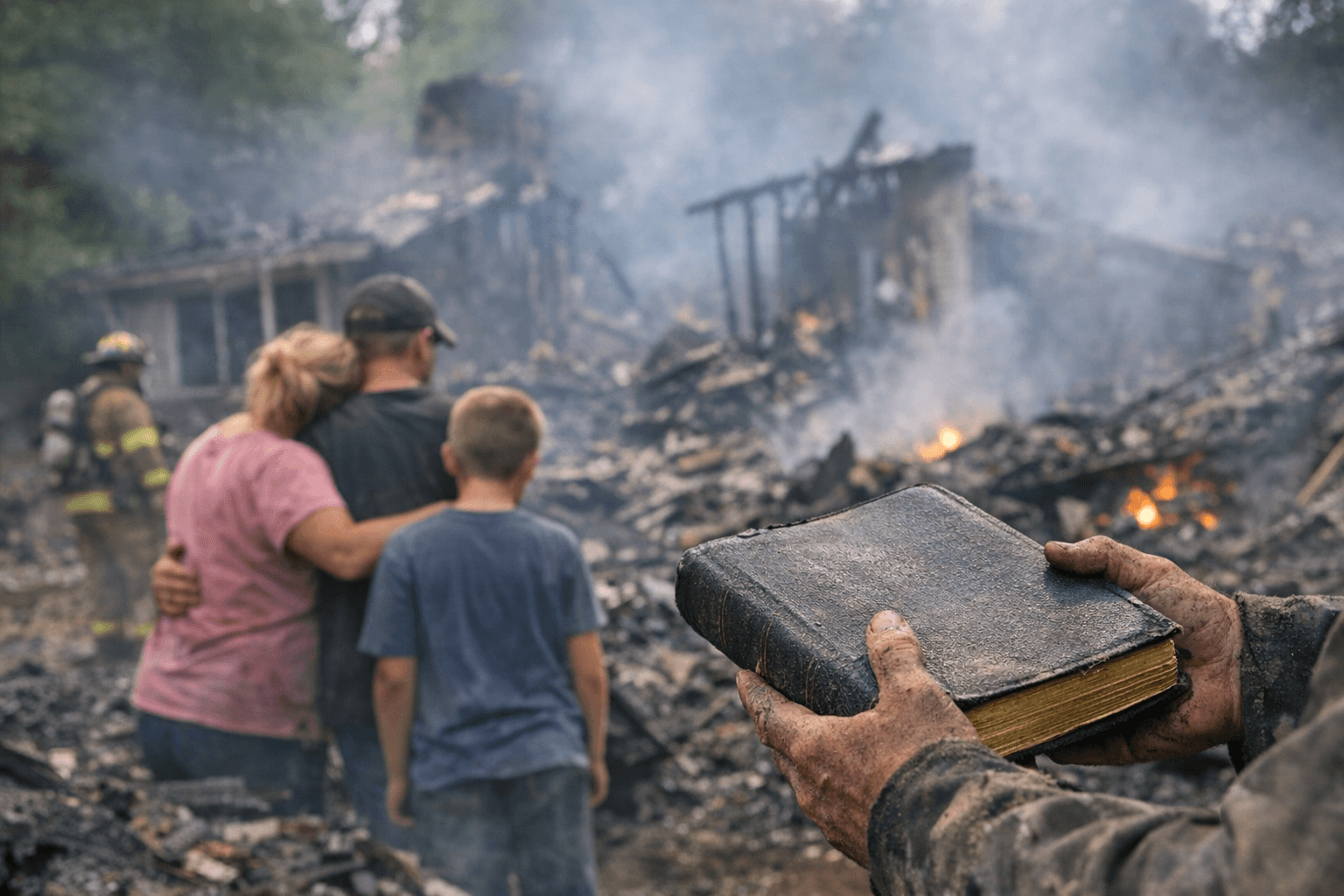 North Forsyth home destroyed by fire, family Bible survives intact