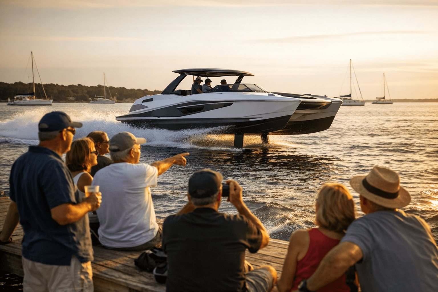 Makai 37 GTS adds center foil, boosting speed to 42.6 knots