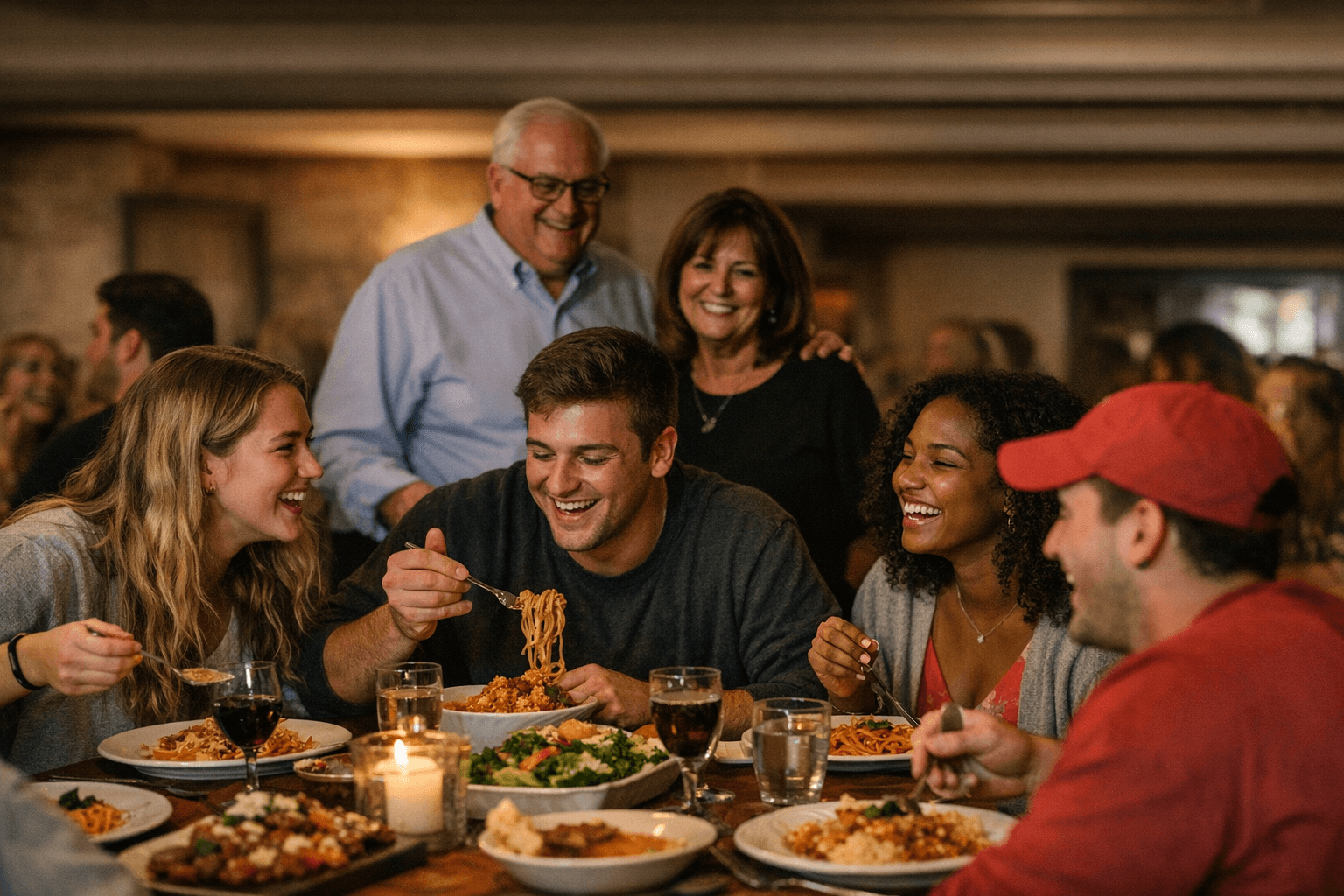 Sacred Heart seniors share pasta dinner, stories, and memories before graduation
