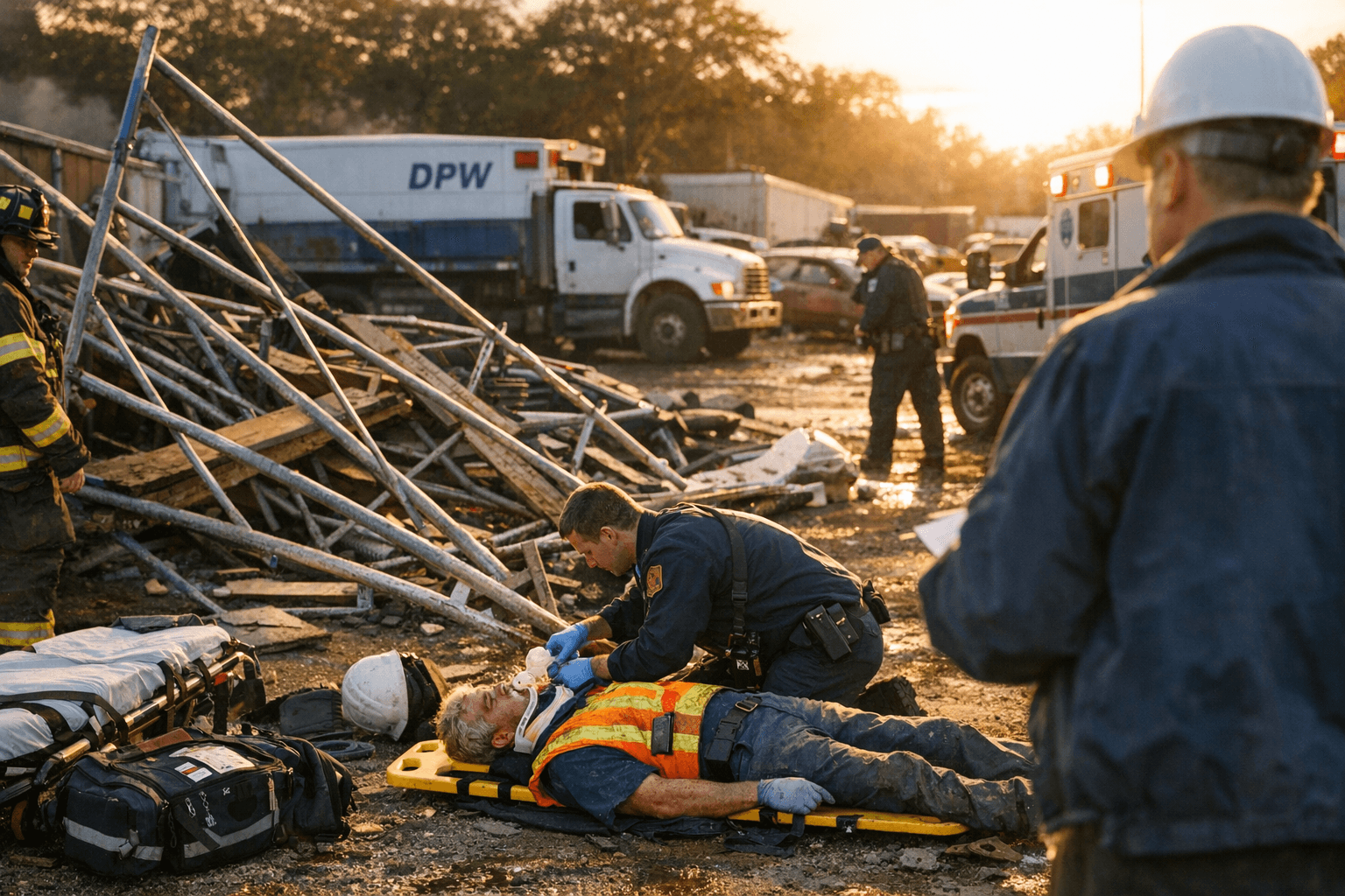 Suffolk worker seriously injured in scaffolding collapse at impound lot