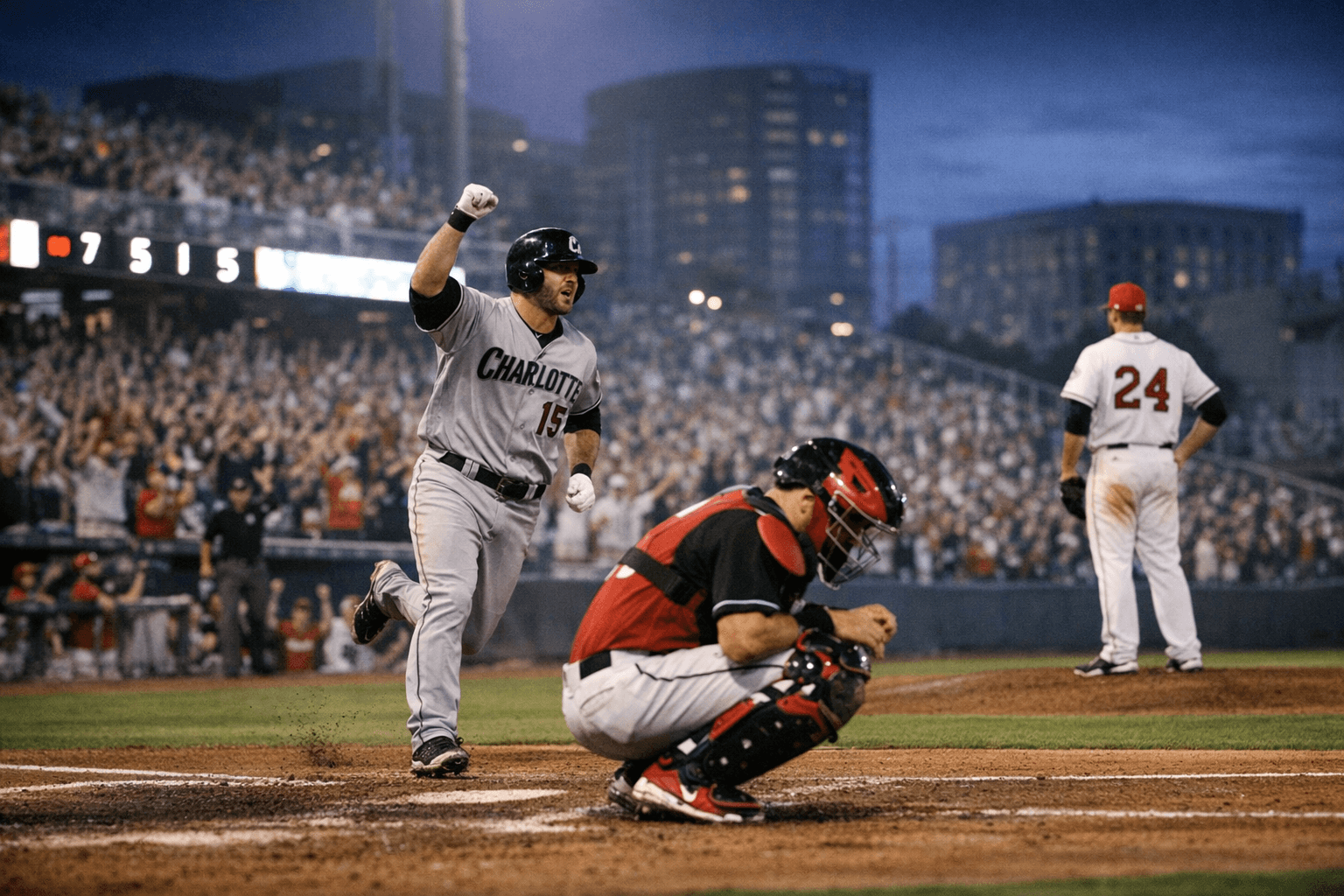 Charlotte hits two early grand slams, hands Nashville 9-4 loss