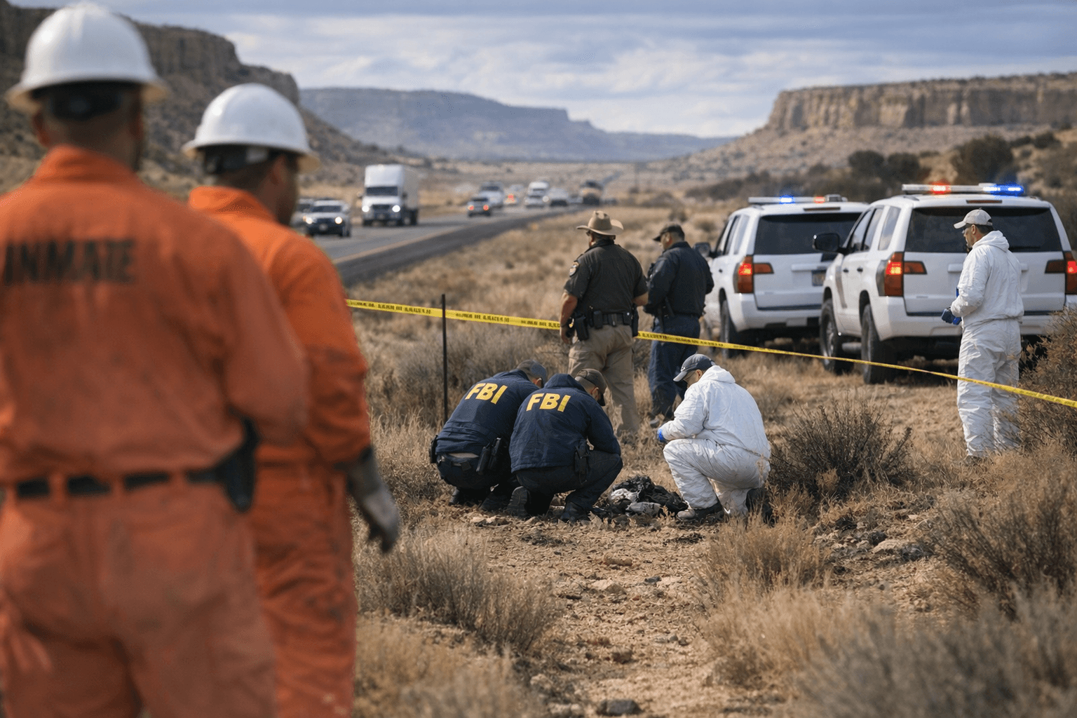 Inmate road crew finds human remains near Casa Blanca on I-40