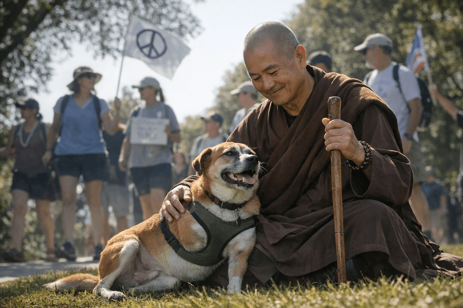 High Point monk adopts three-legged rescue dog after 121-day shelter stay