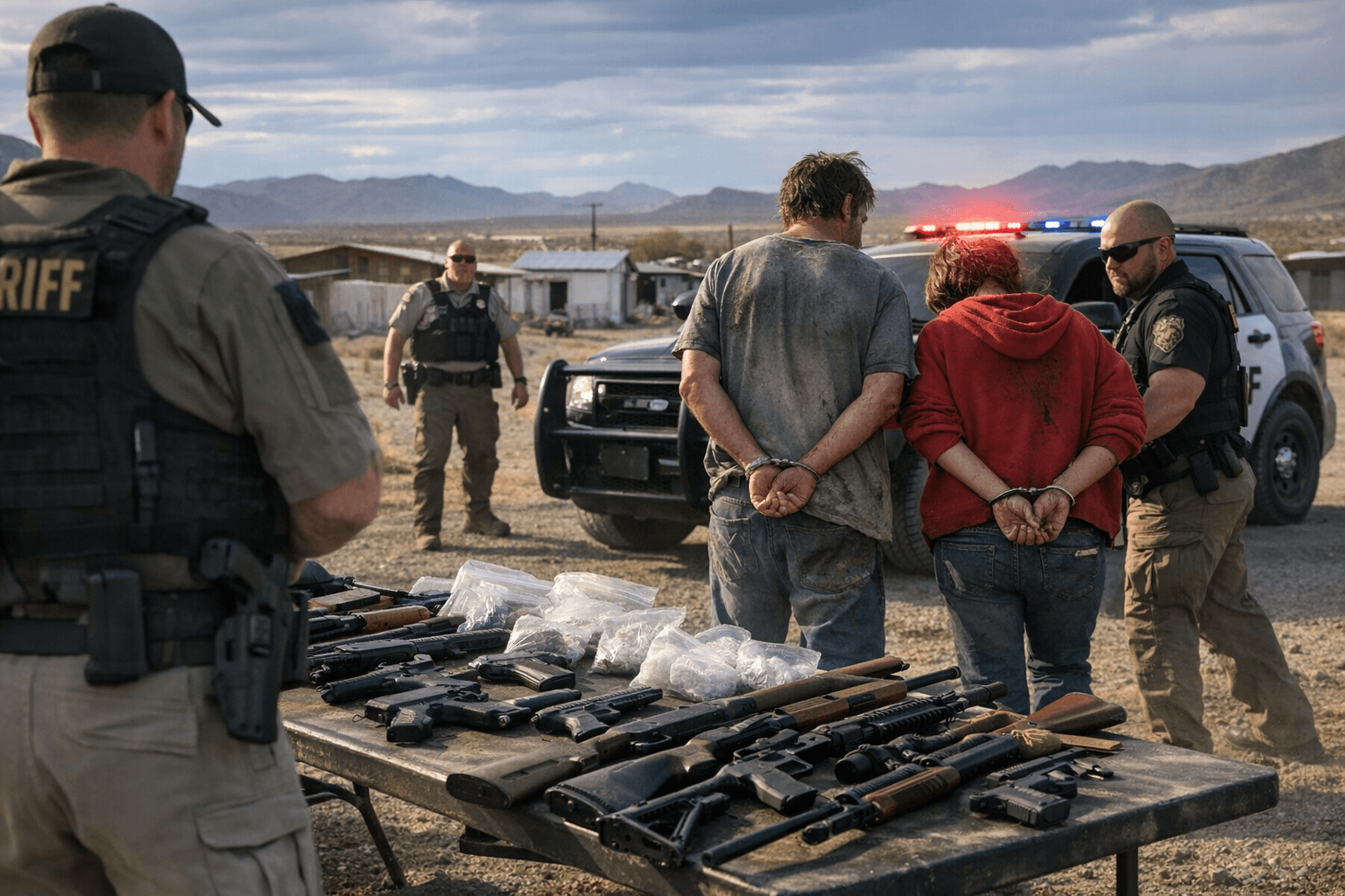 Tonopah service call leads to meth bust, 13 guns seized, two arrested
