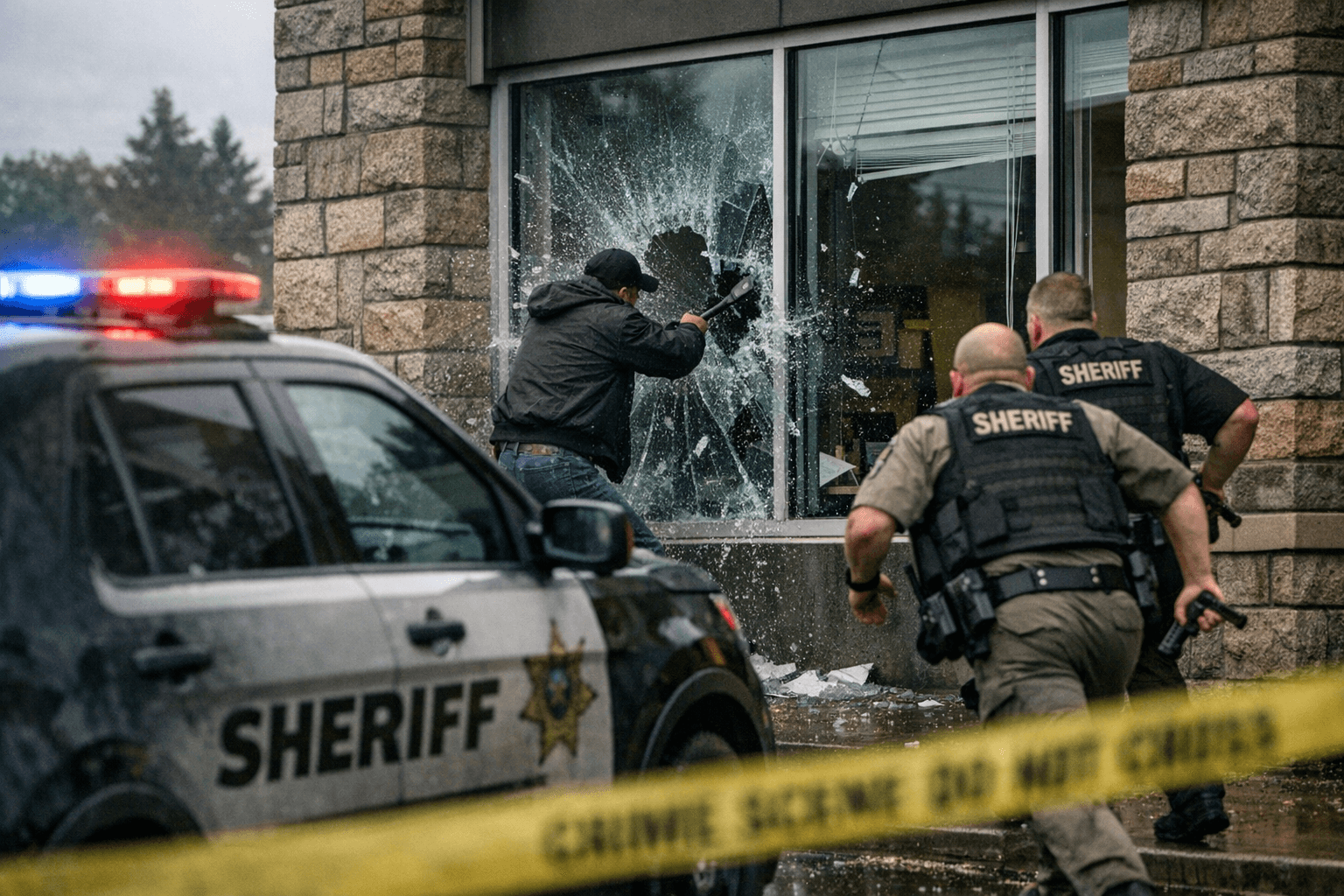 Video shows Post Falls man smashing Kootenai County Sheriff’s Office windows