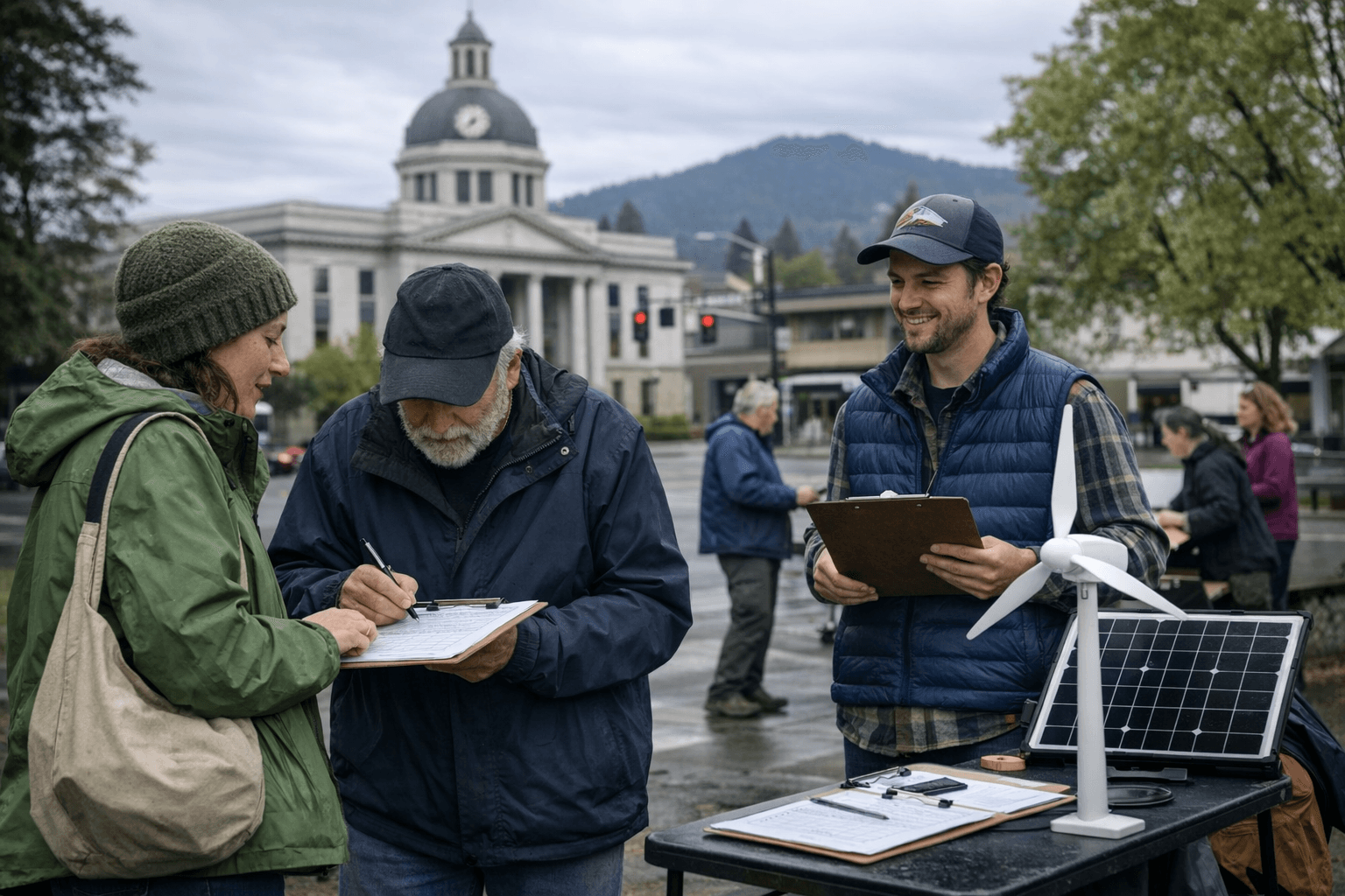 Eugene activists launch signature drive for clean energy tax measure