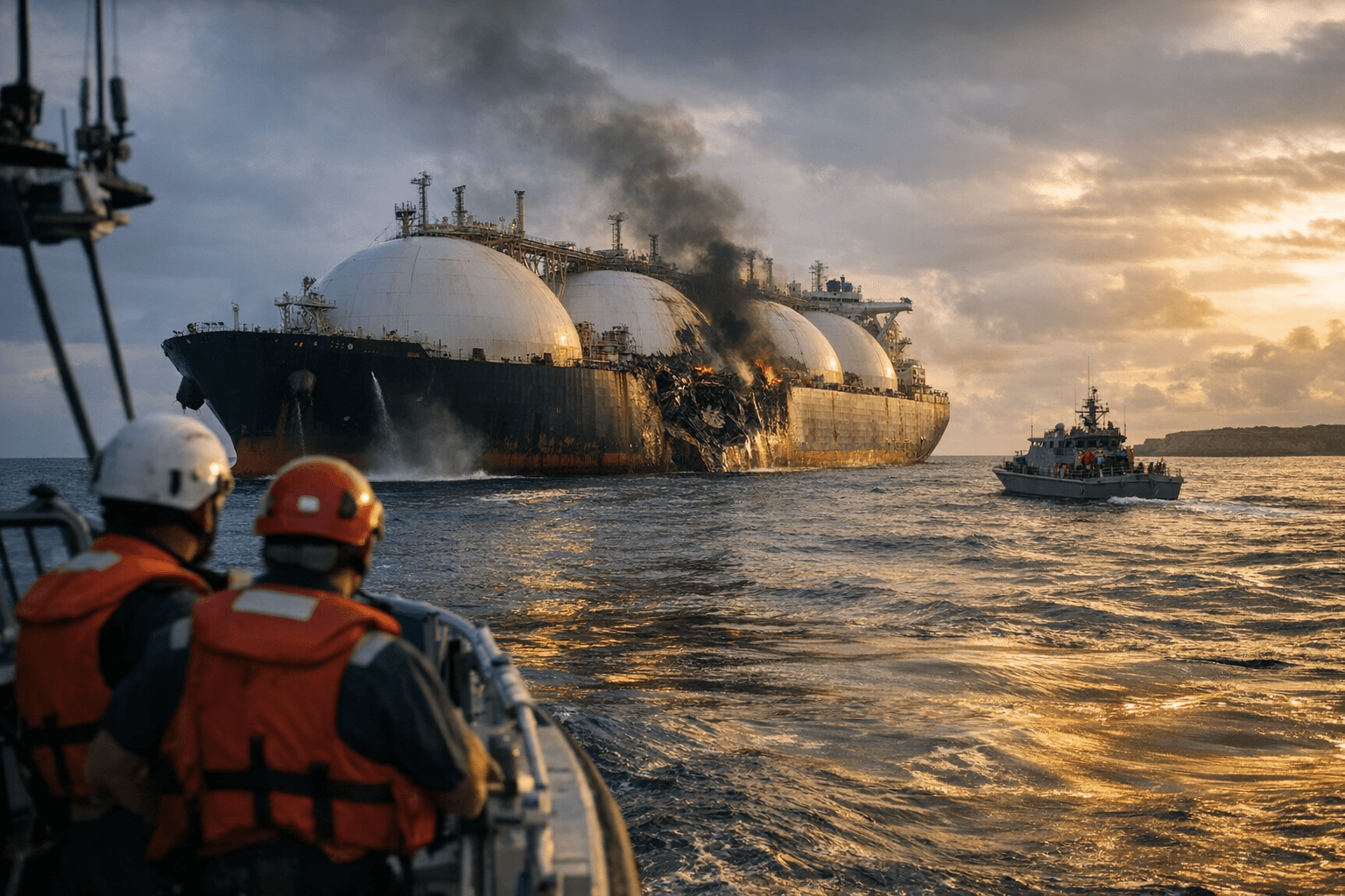 Damaged Russian LNG tanker drifts near Malta, raising spill fears