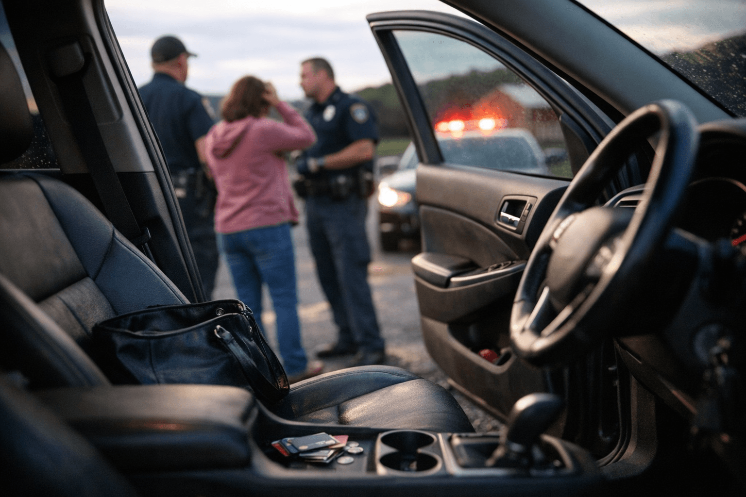 Unlocked car in Kelly Township, purse and cash stolen from woman