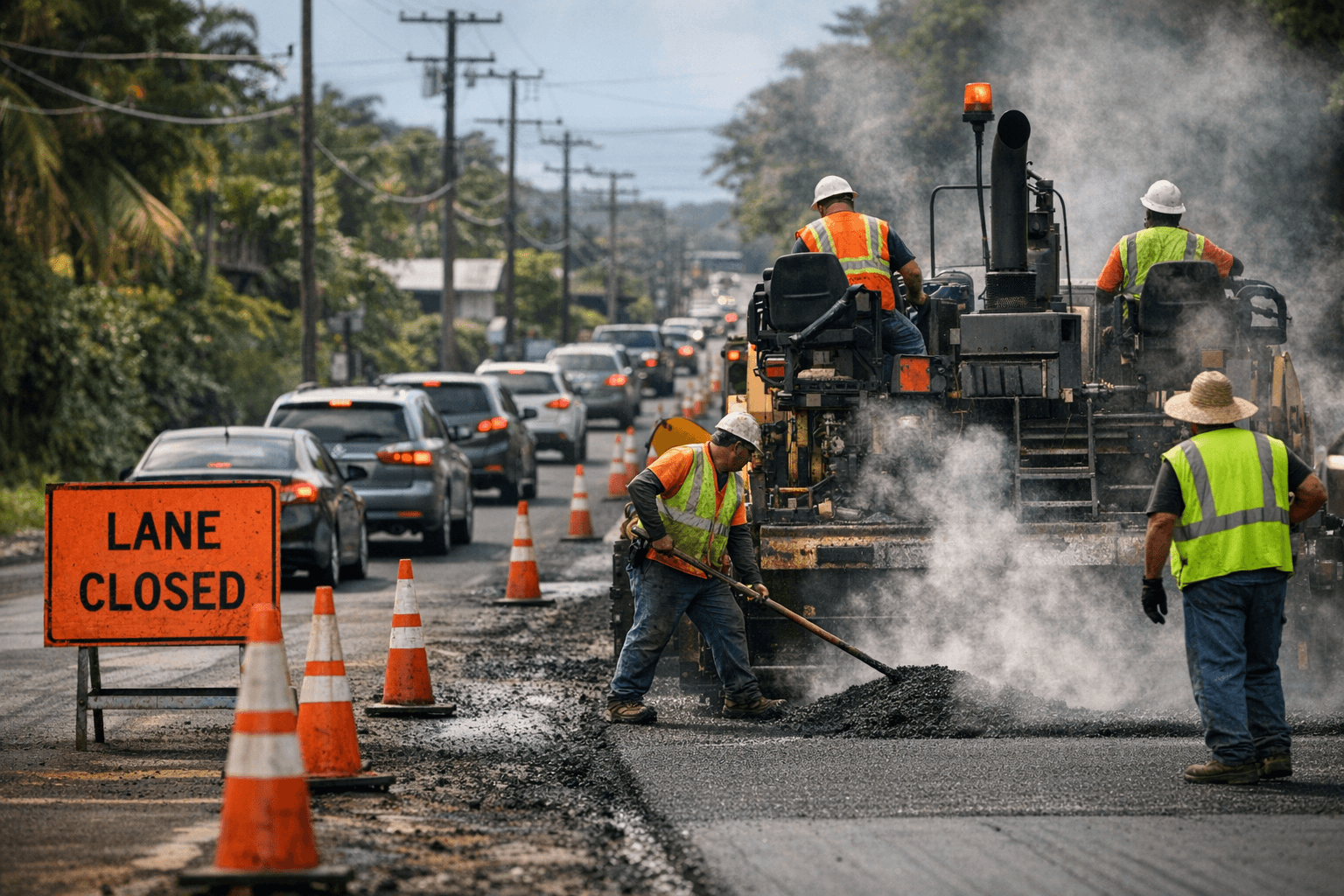 Paving starts on Haihai Street in Hilo, lane closures through May 8