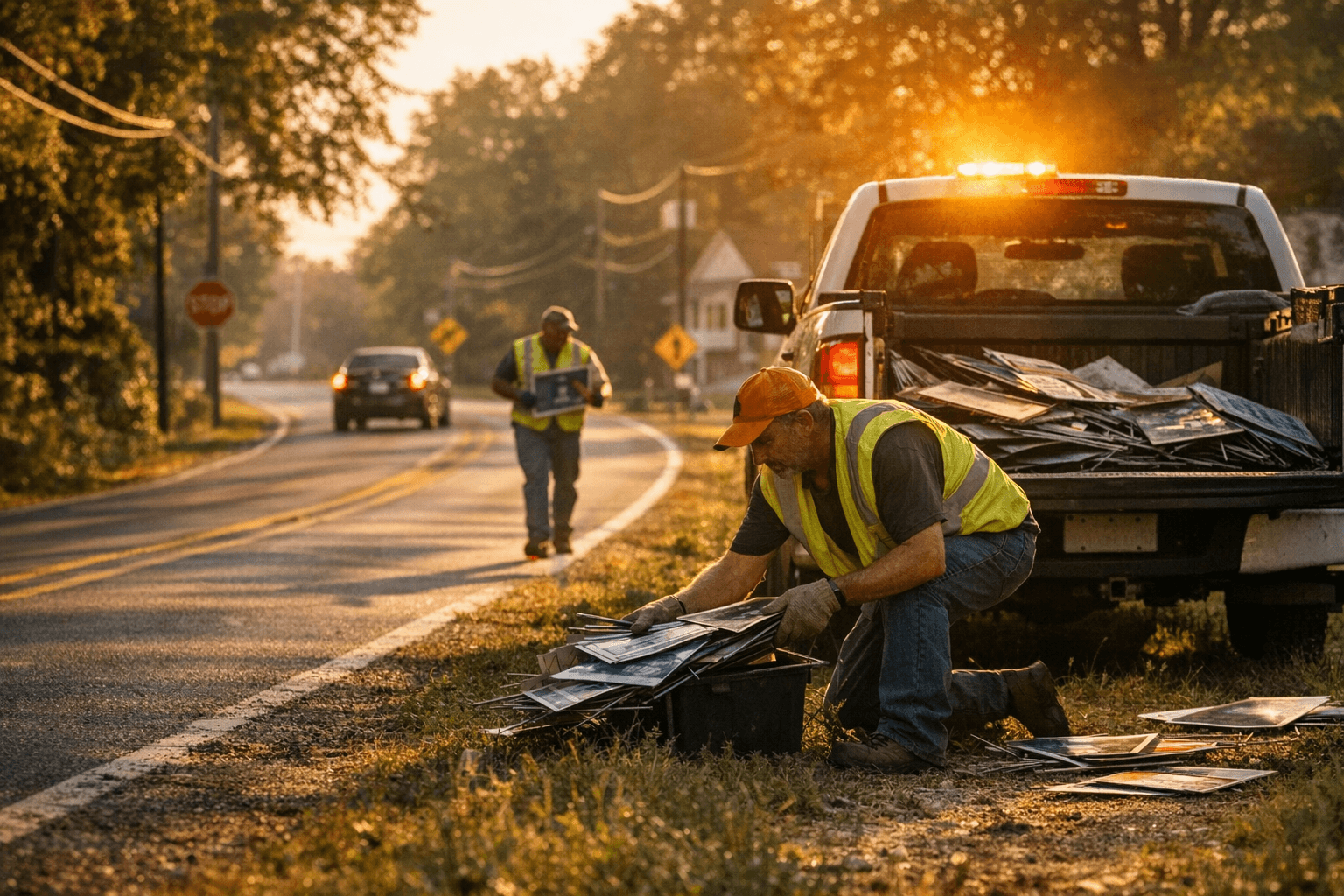 Goochland County steps up roadside sign removals to cut litter, boost safety
