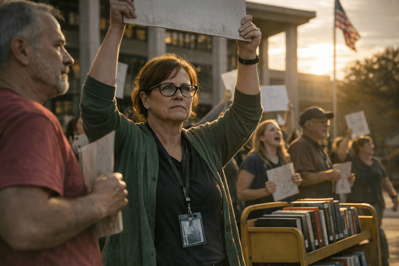 Library workers rally in Wake County over staff cuts, service impacts