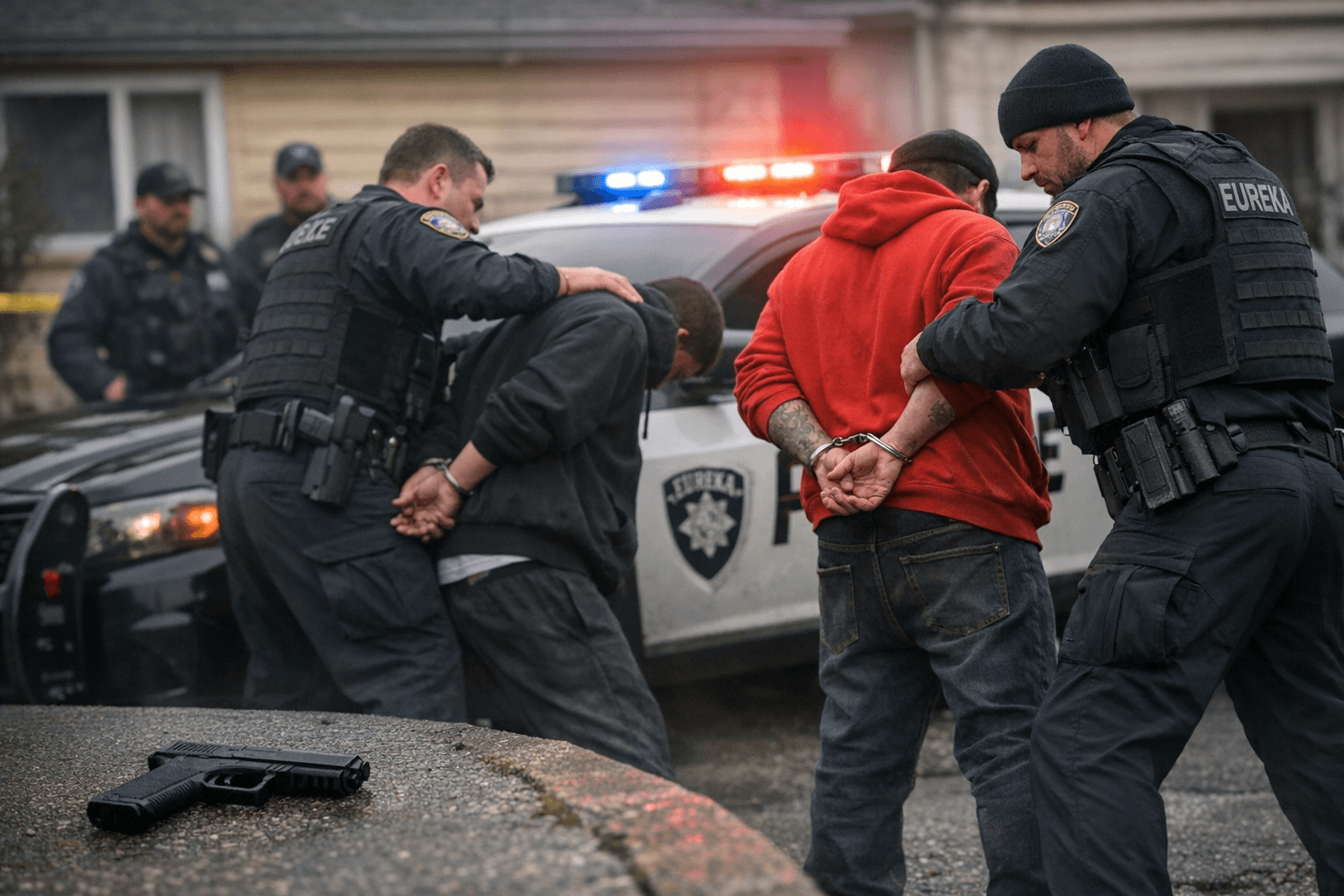 Eureka police arrest two after disturbance involving BB gun and gang claims