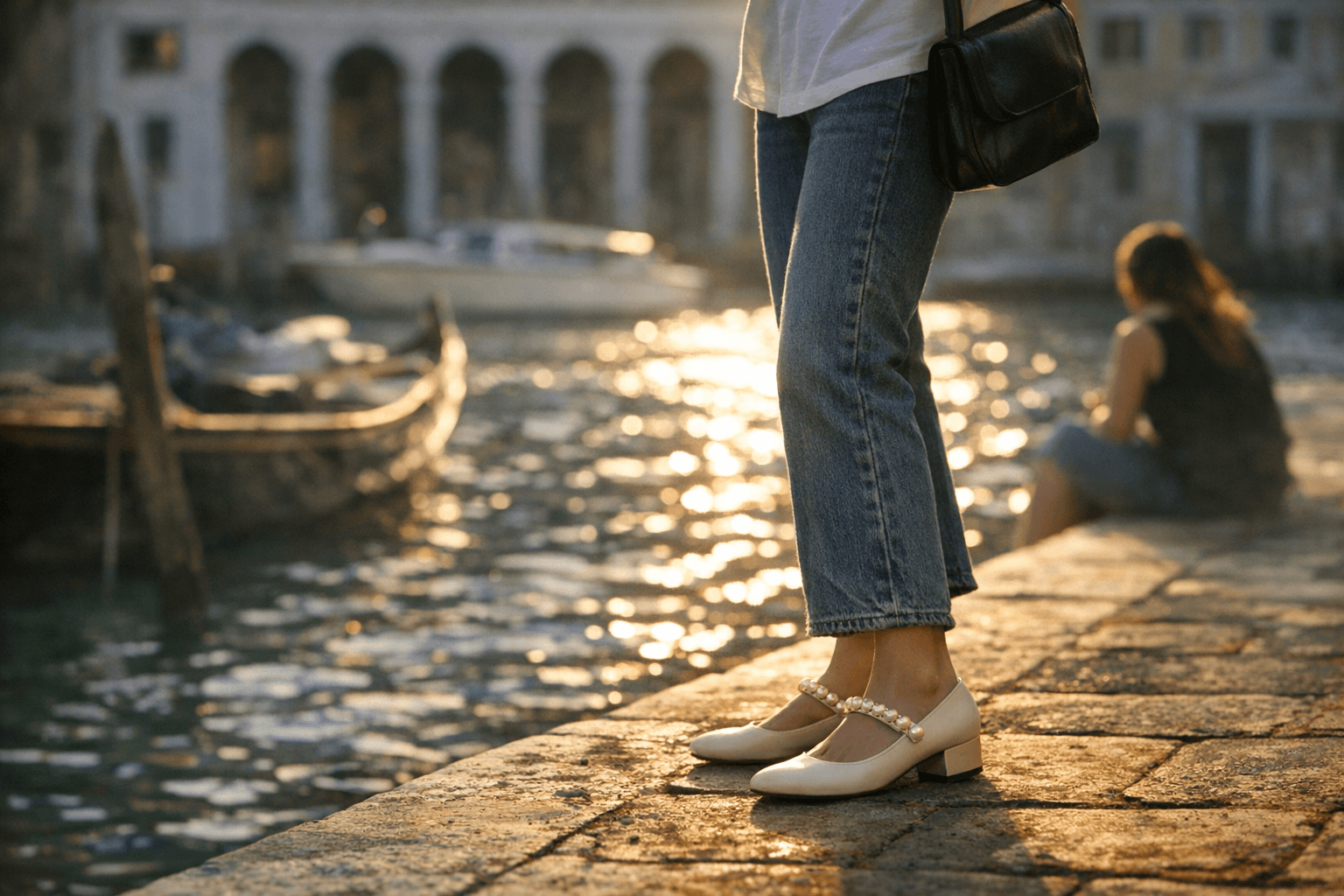 Keira Knightley’s Venice Look Makes Pearl Mary Janes Feel Spring-Ready