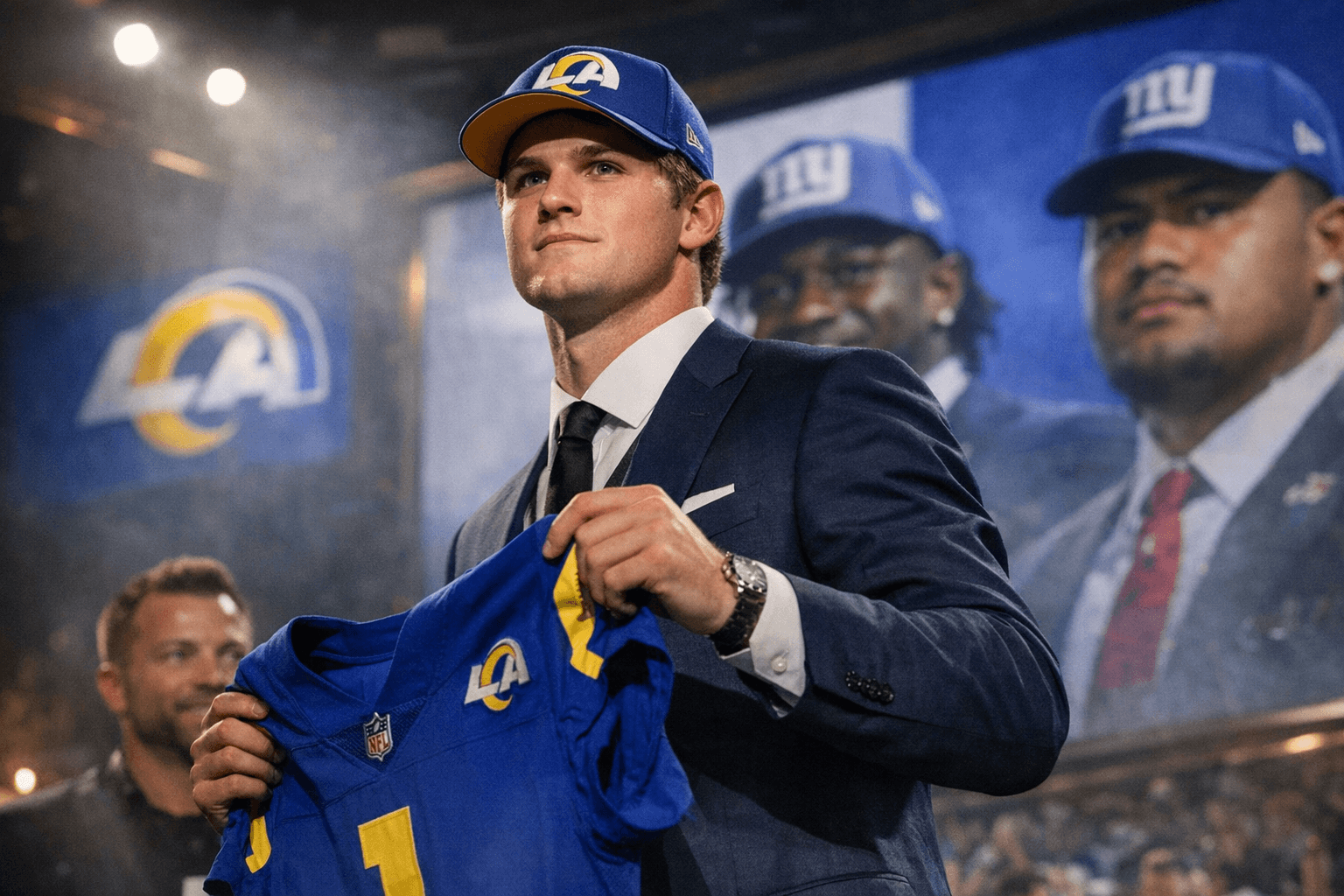 Rams surprise with Ty Simpson pick, Giants score high grades in first round