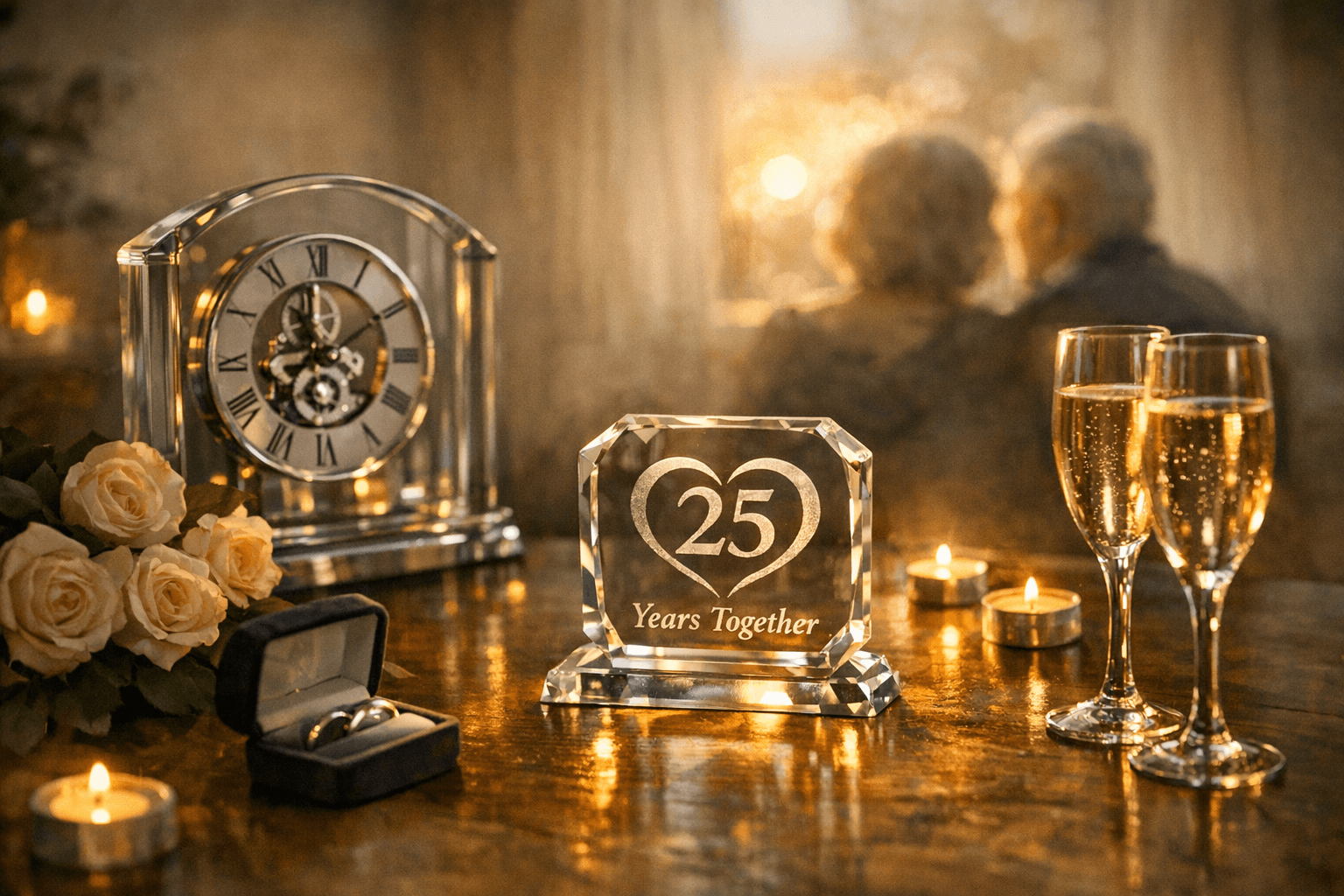 10 Best 25th Wedding Anniversary Gifts, from Glass Clocks to Crystal Plaques