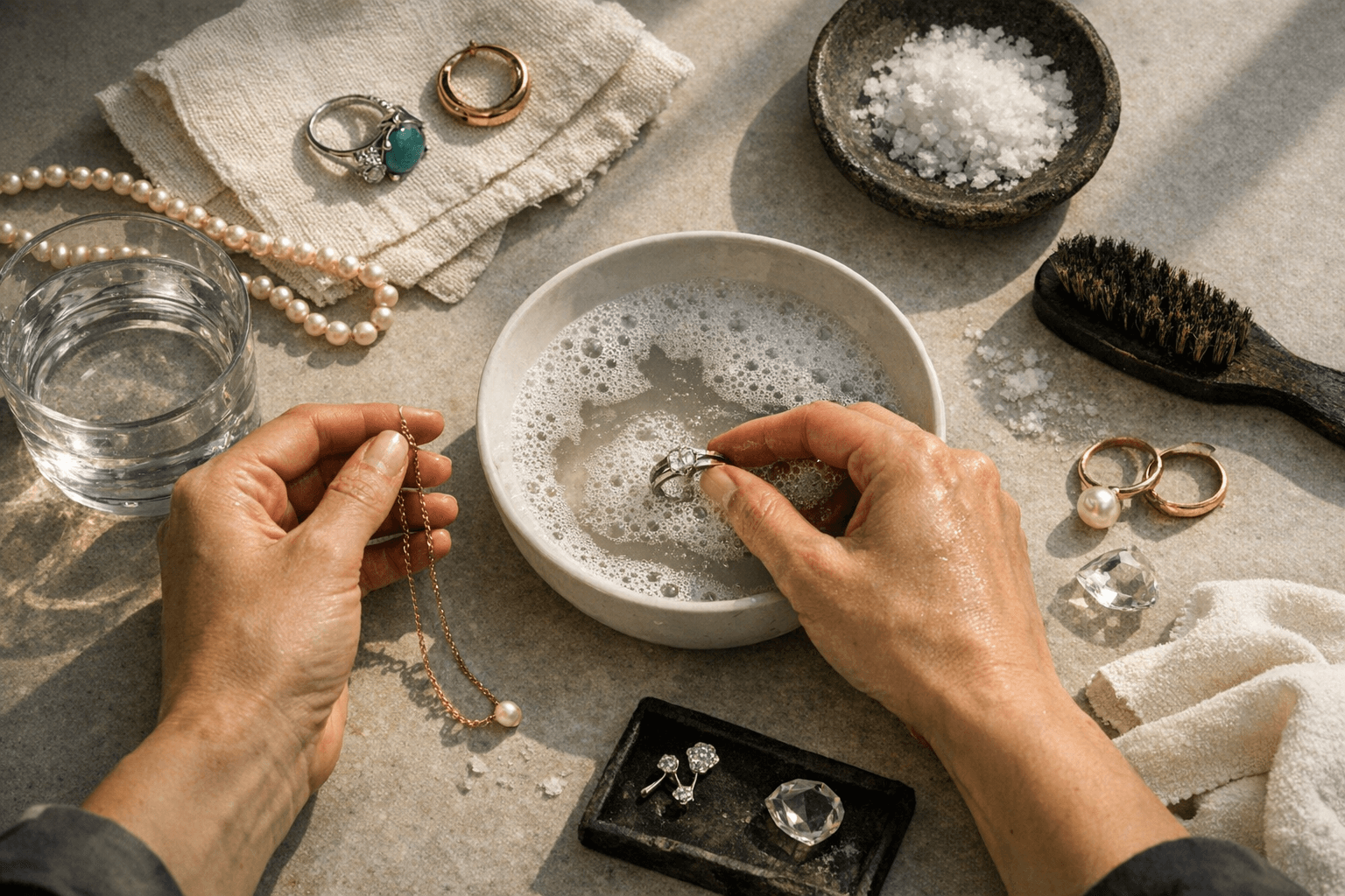 How to Clean Minimalist Jewelry Safely, by Material and Finish