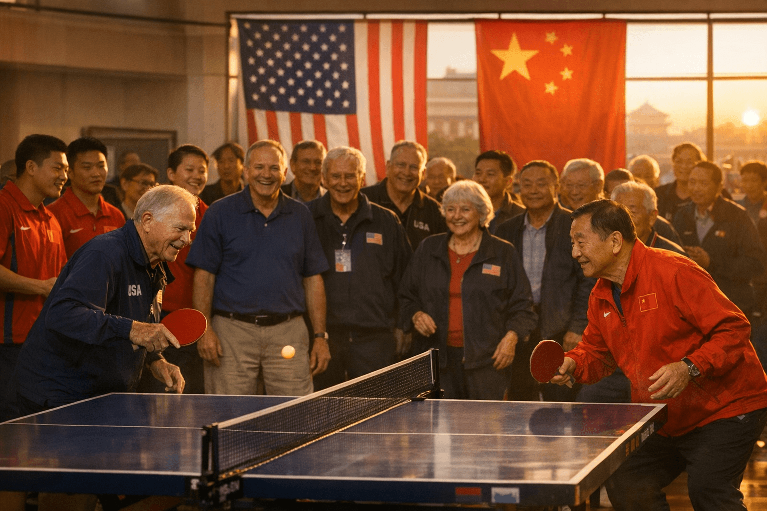 USA Table Tennis Marks 55 Years of Ping-Pong Diplomacy with China Visit