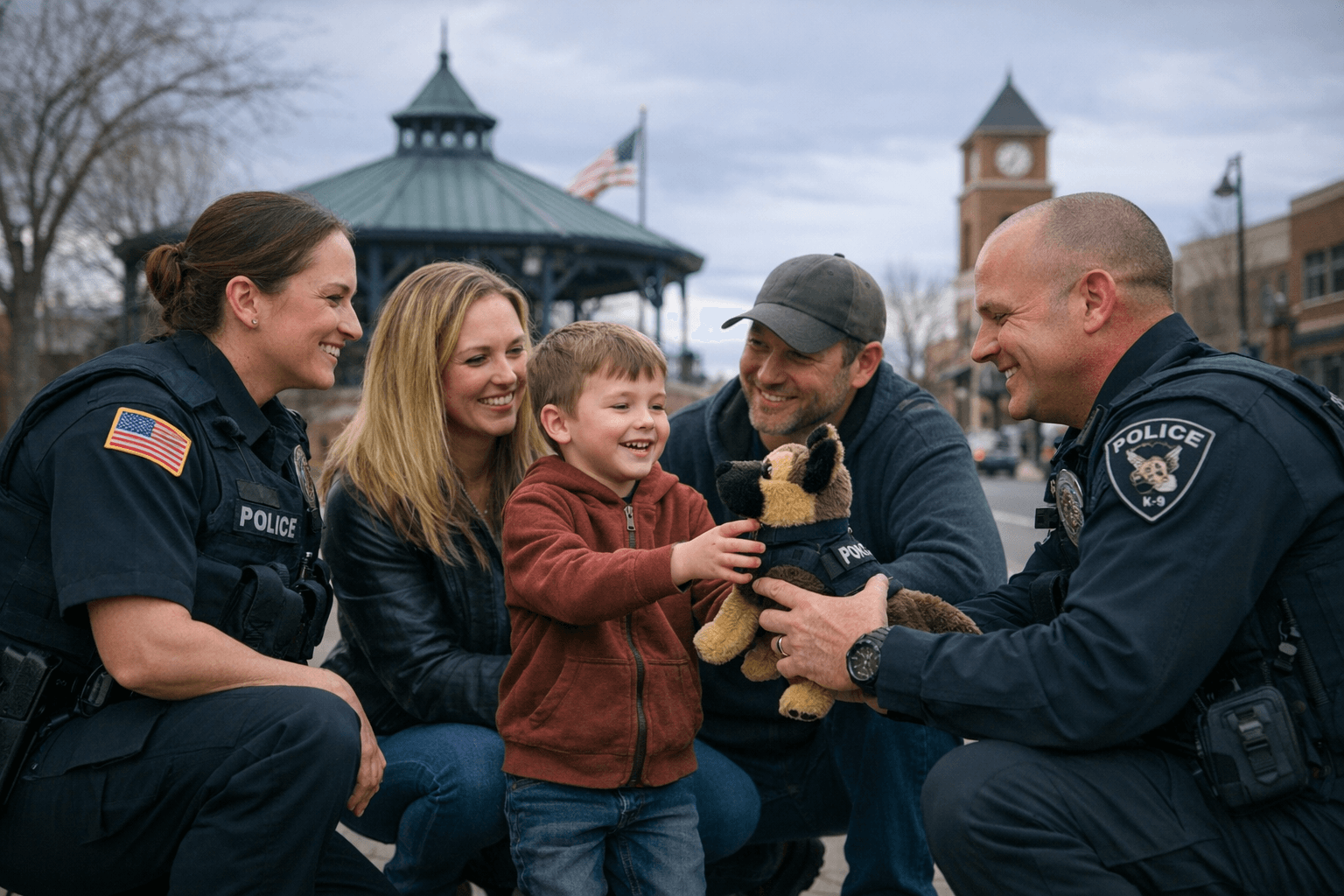 Parker police reunite family with missing stuffed K-9 dog