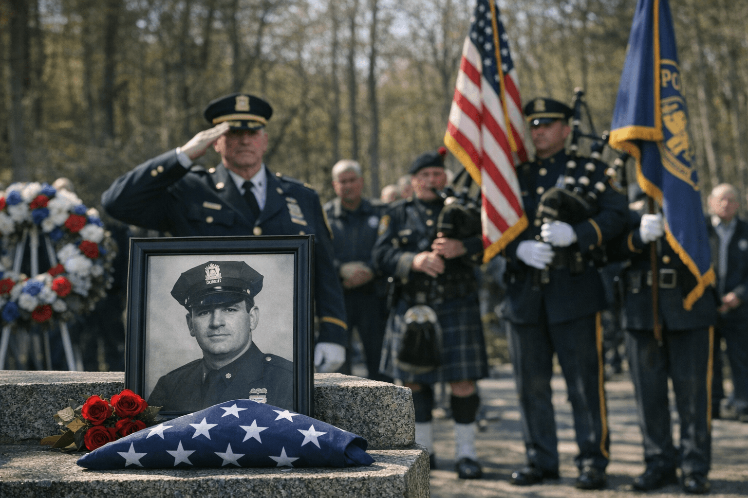 Suffolk County police honor Deputy Inspector George McMullen’s 1969 death