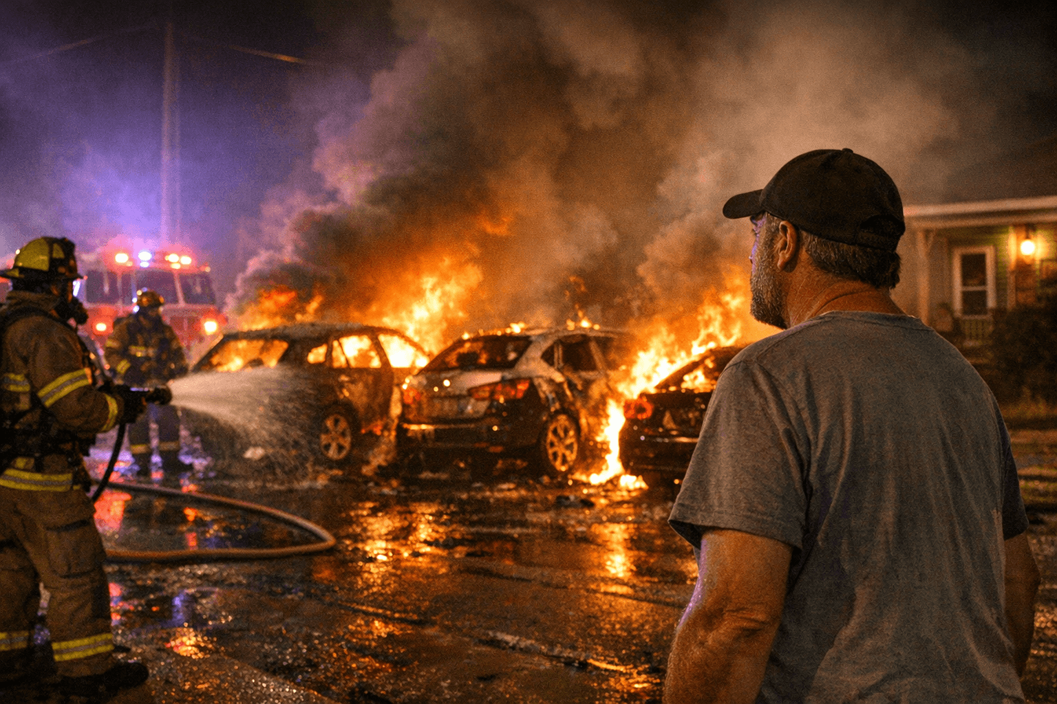 Storm Lake fire spreads from one car to three, no injuries reported