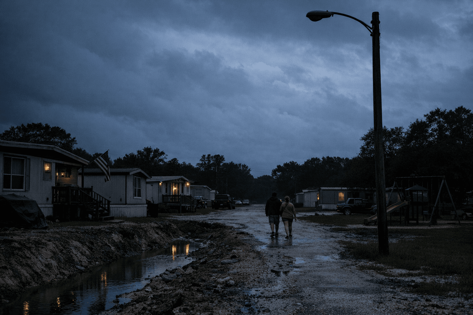 Northeast Harris County trailer park faces more darkness over unpaid streetlight bill
